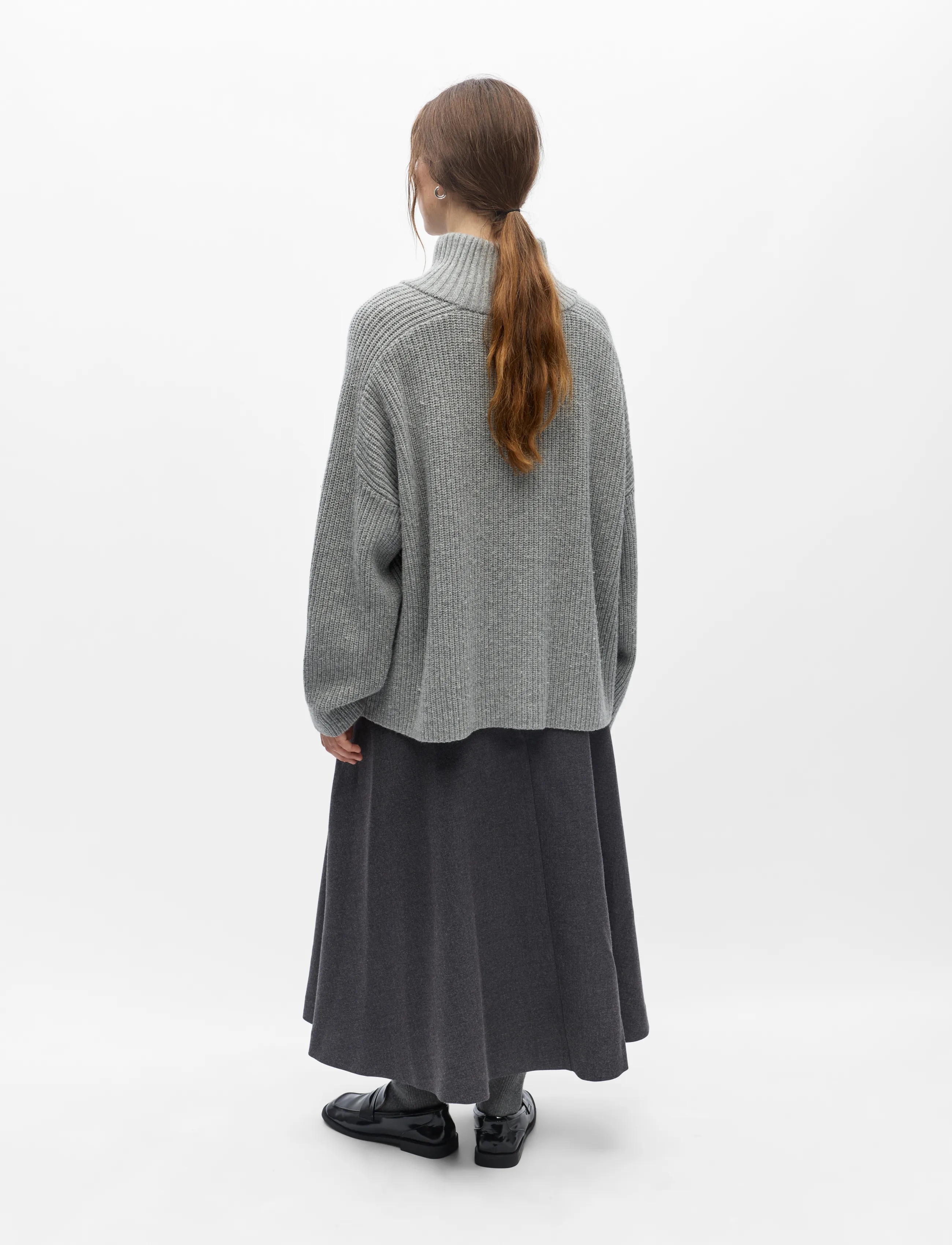 Object - OBJFIPPI L/S OZ KNIT PULLOVER 146 - kampsunid - medium grey melange - 2