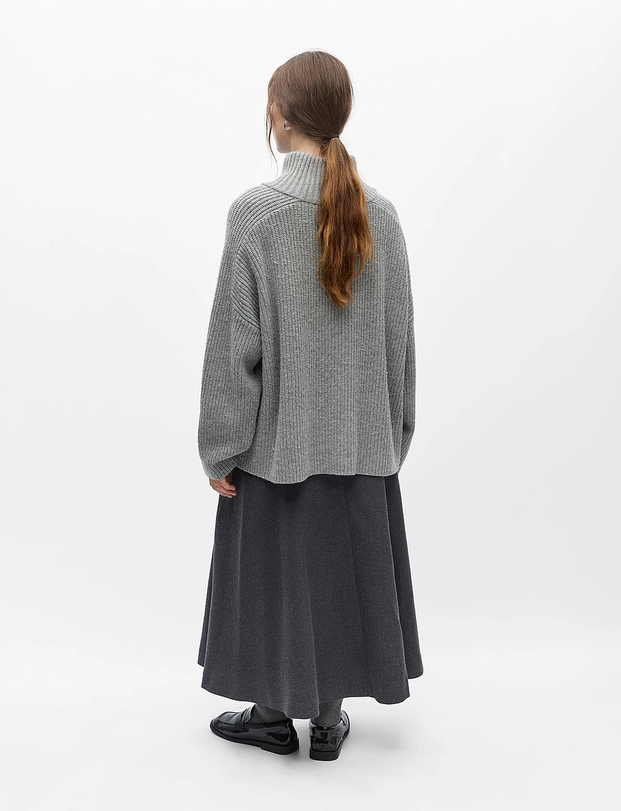Object - OBJFIPPI L/S OZ KNIT PULLOVER 146 - kampsunid - medium grey melange - 2