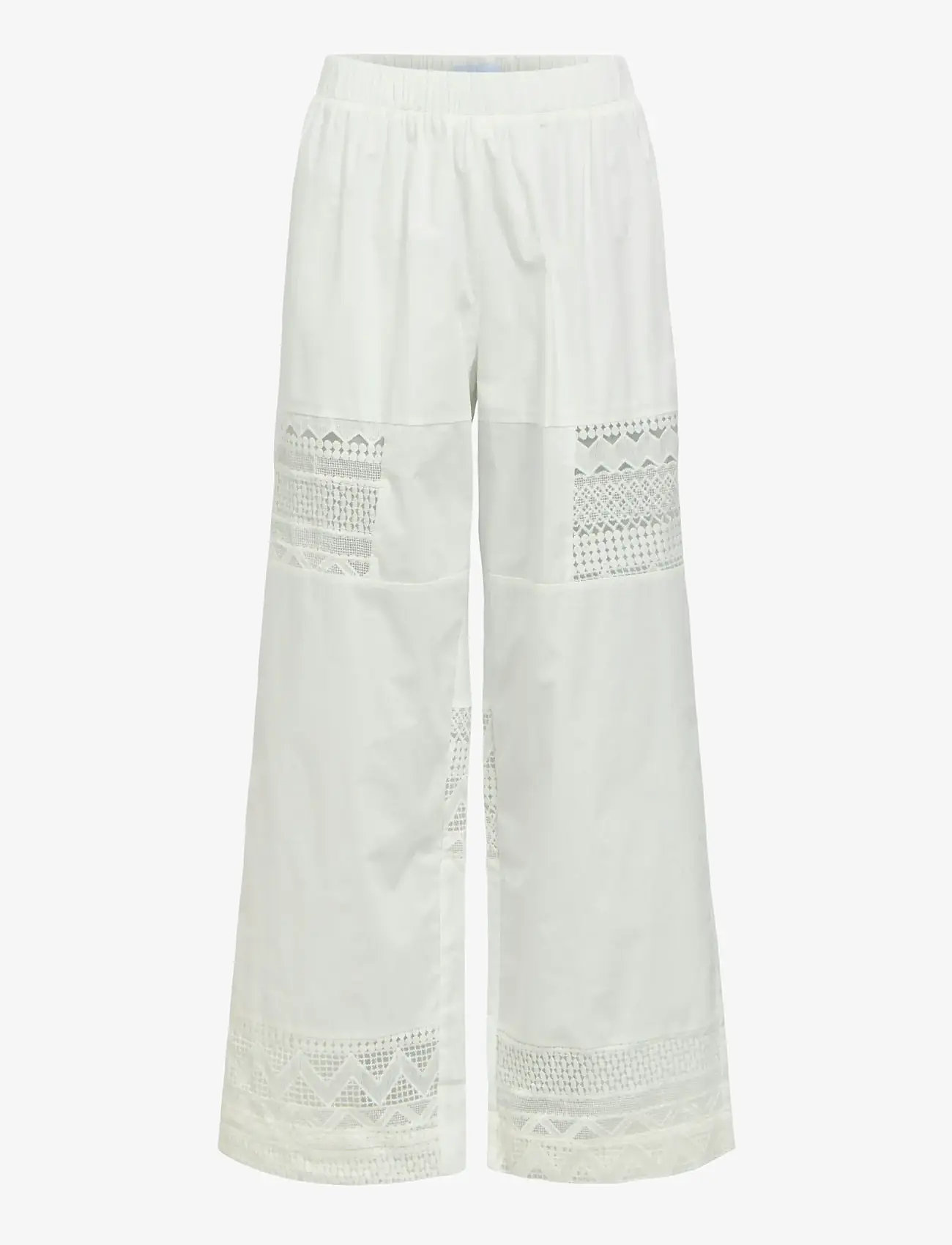 Object - OBJNUNA MW LO PANT E HS 26 - wide leg trousers - bright white - 0