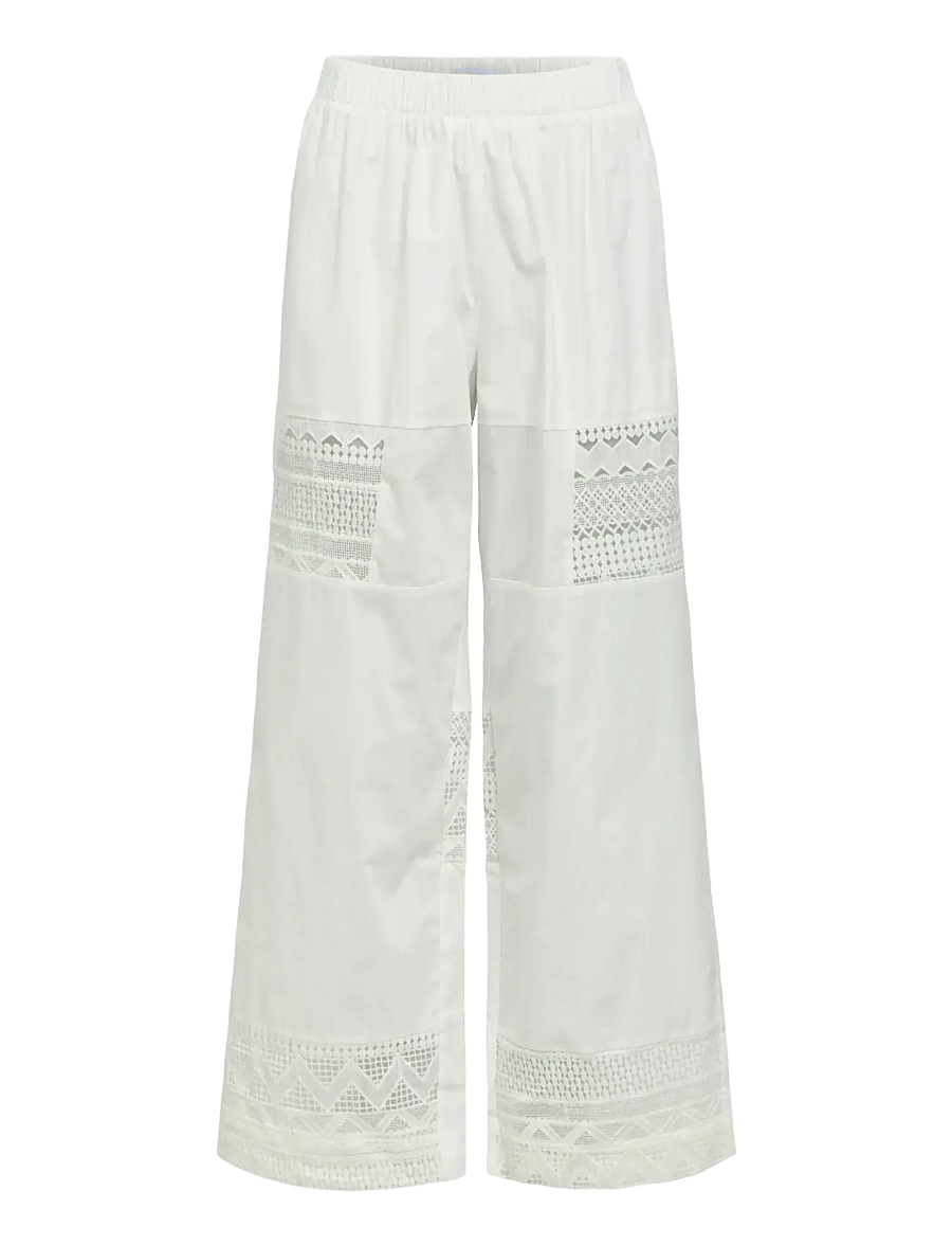 Object - OBJNUNA MW LO PANT E HS 26 - hosen mit weitem bein - bright white - 0