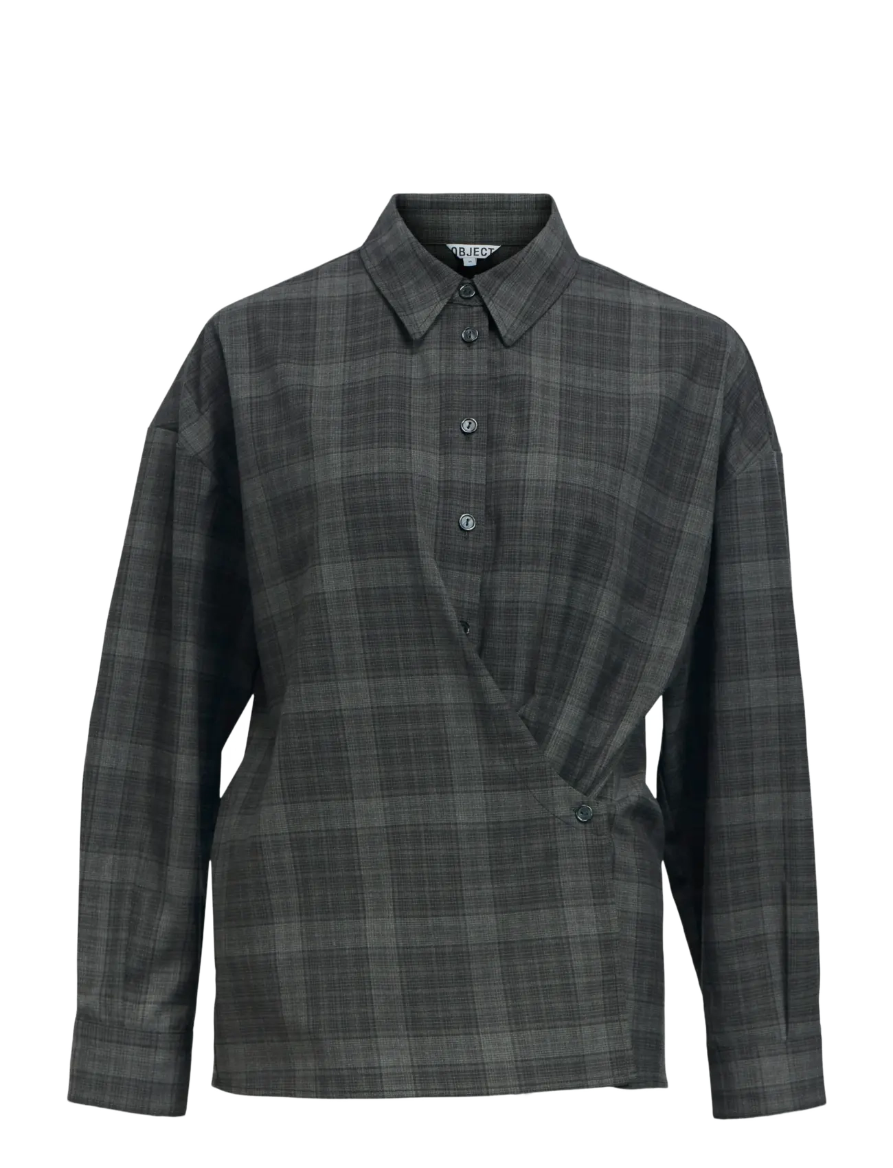 Object OBJDIENA L/S RE SHIRT 146 - Streetstyle - BLACK / black