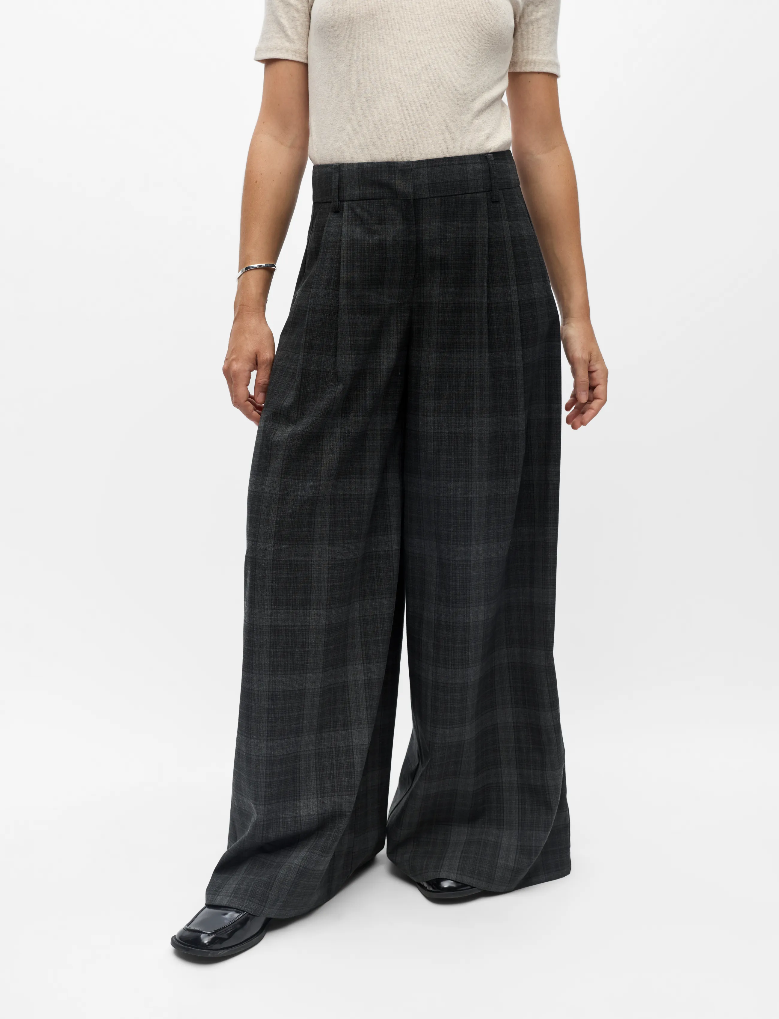 Object OBJDIENA HW WIDE PANT 146 - Trousers - BLACK / black