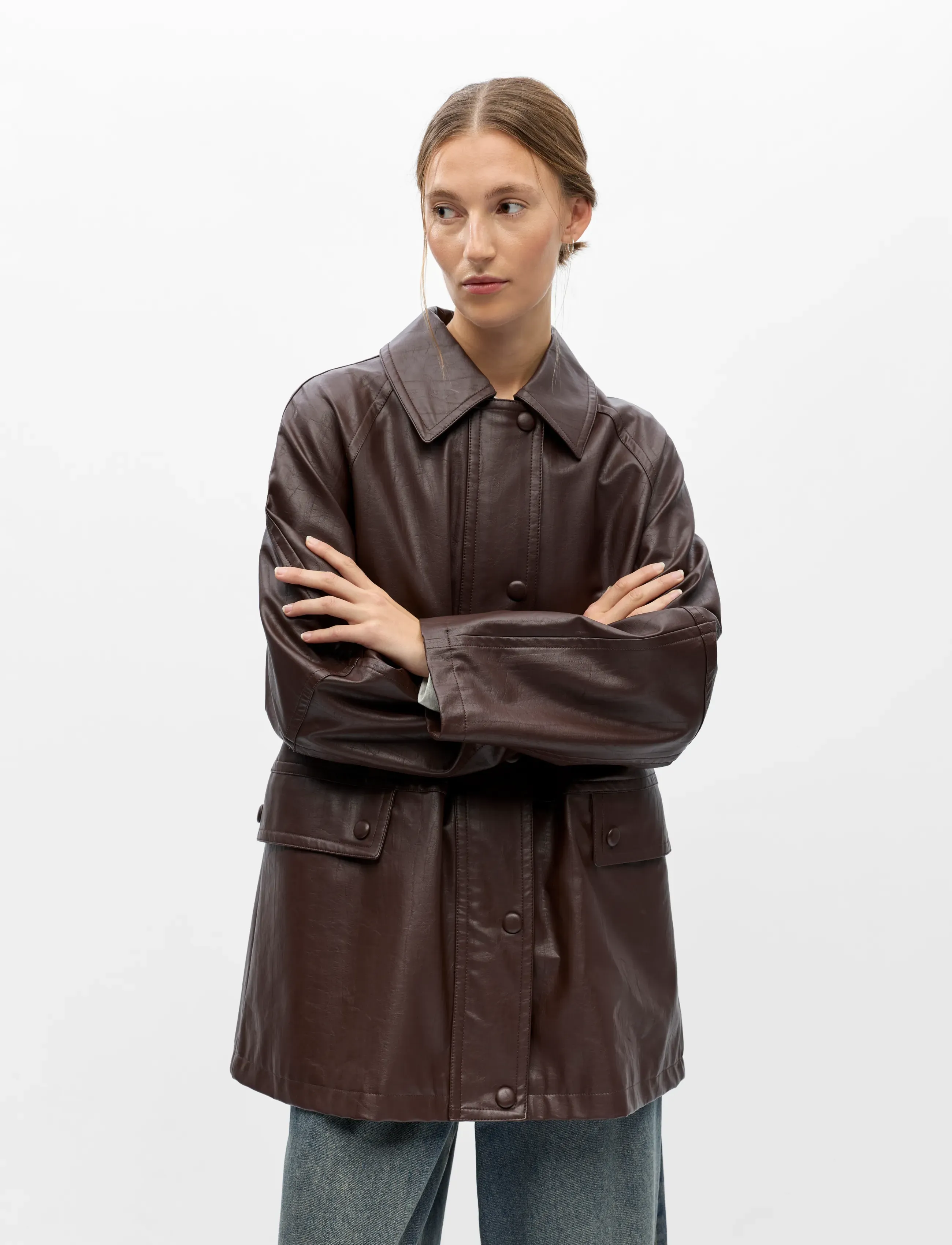 Object - OBJOLIVE L/S RE JACKET 146 - utility-jacken - seal brown - 3