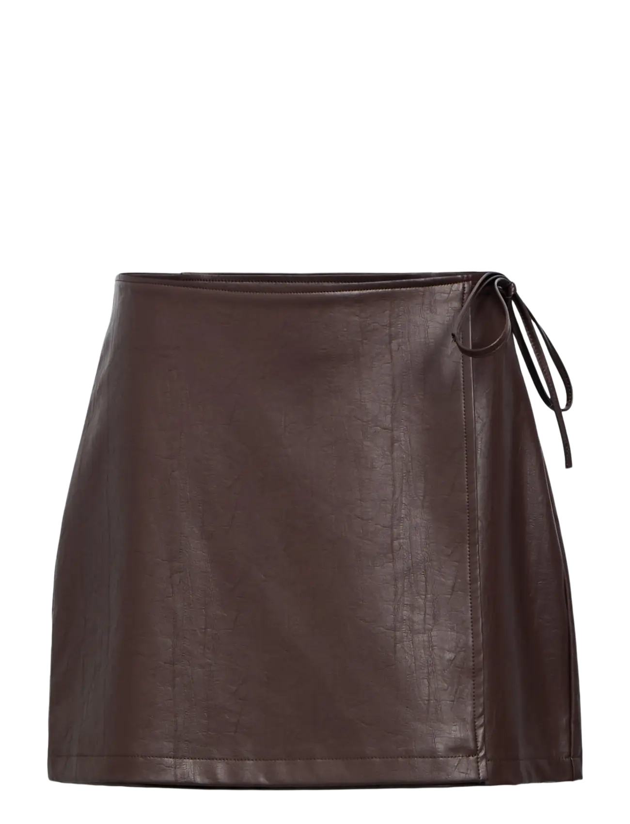 Object OBJOLIVE SHORT WRAP SKIRT 146 - Kleidung - SEAL BROWN / brown
