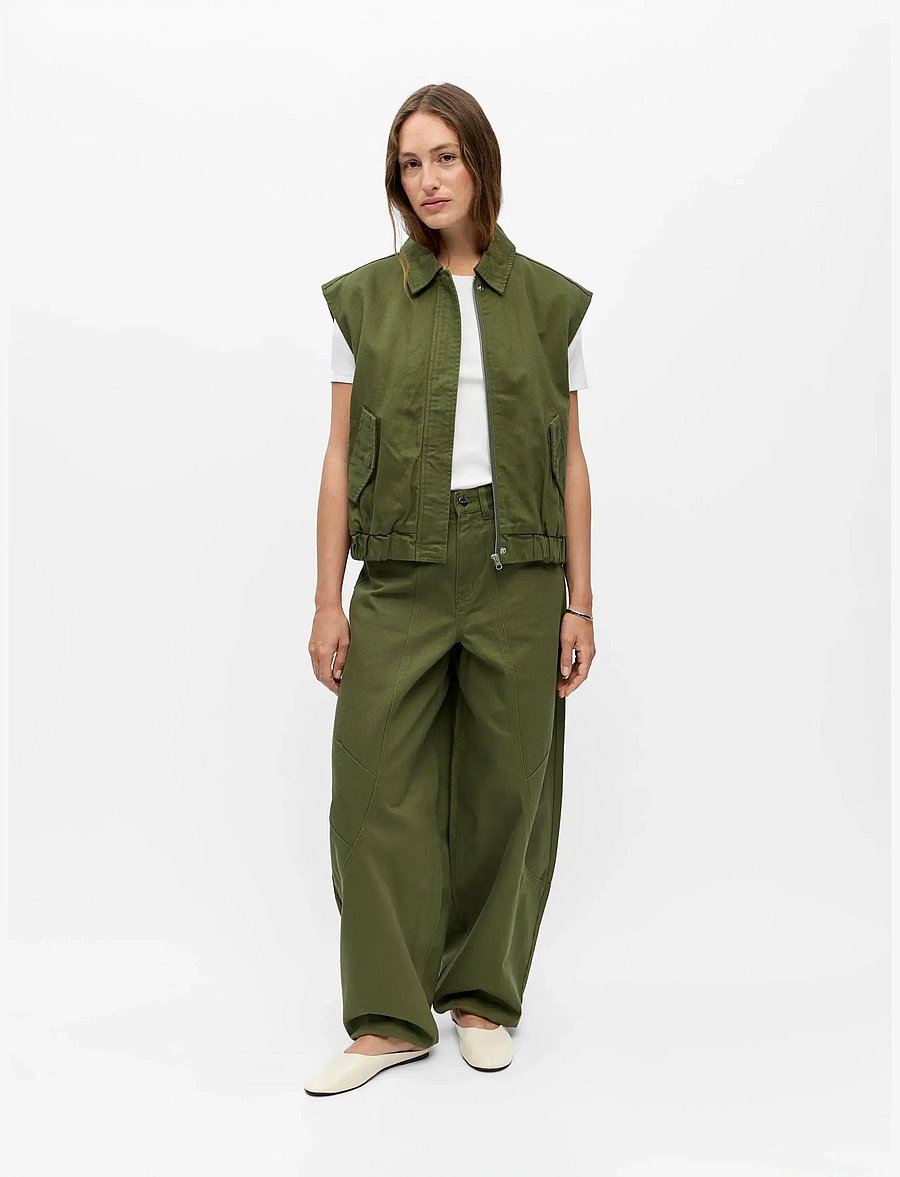 Object - OBJNANDA S/L LO WAISTCOAT 146 - forårsjakker - bronze green - 3