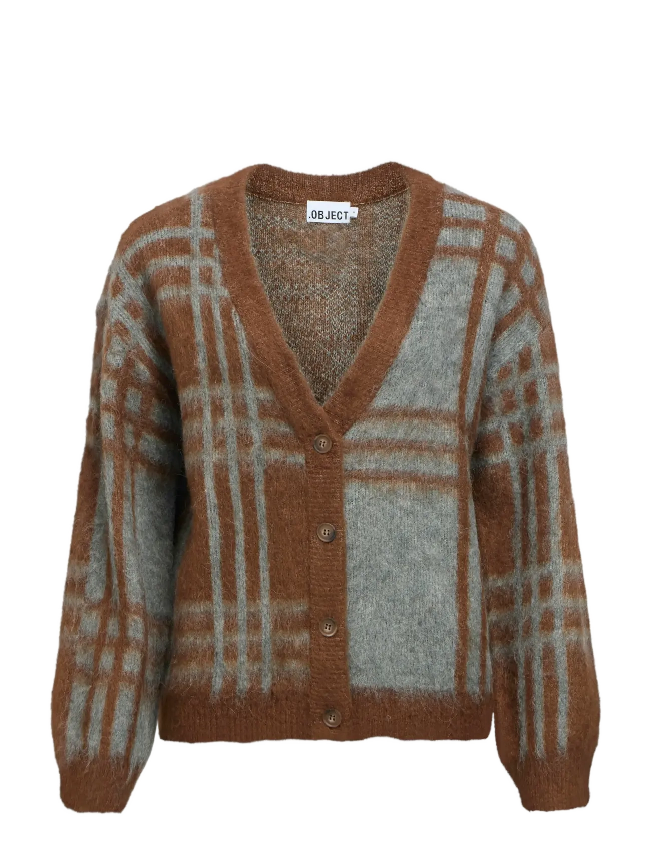 Object - OBJPIPSY L/S LO KNIT CARDIGAN 146 - carafe - 1