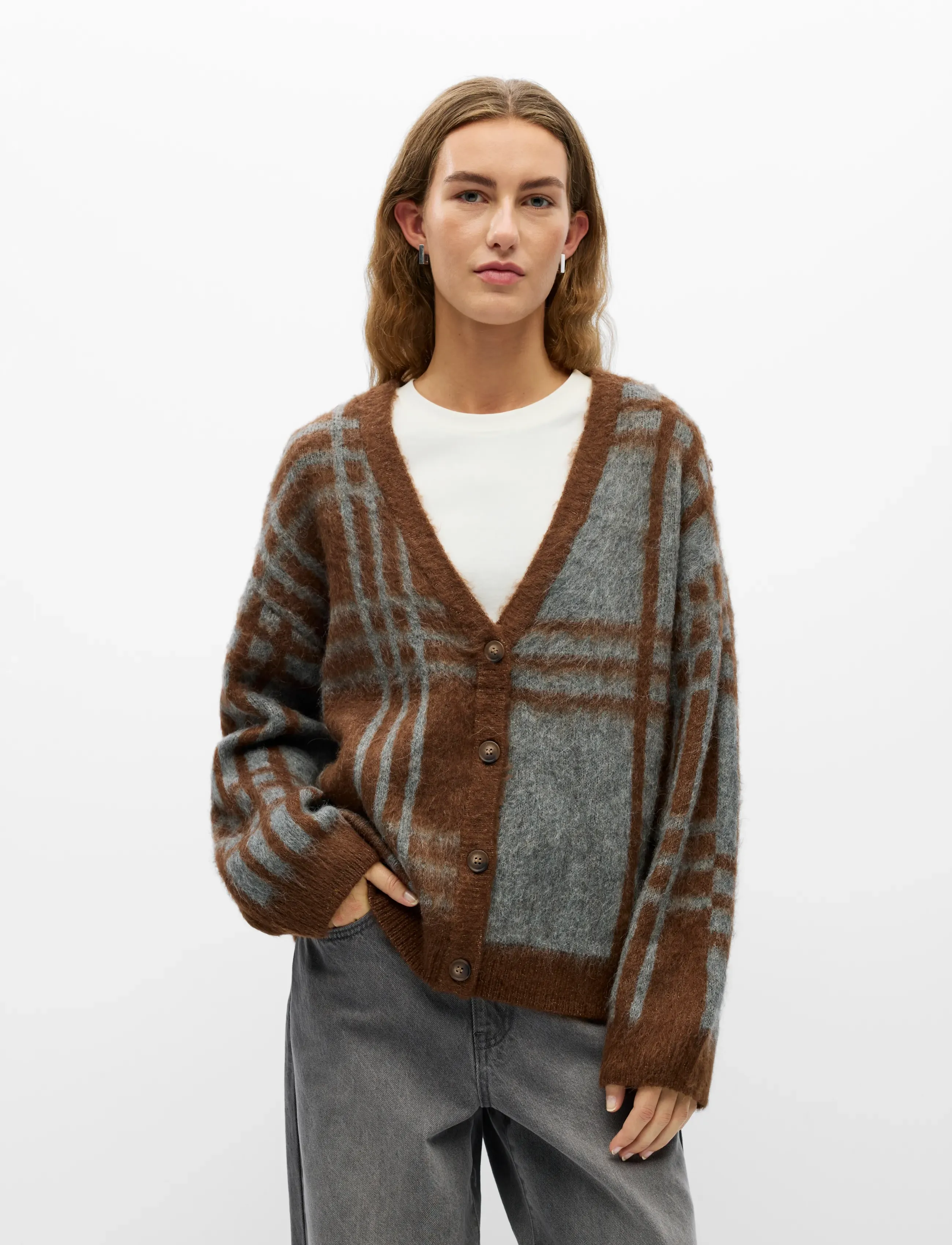 Object - OBJPIPSY L/S LO KNIT CARDIGAN 146 - carafe - 3
