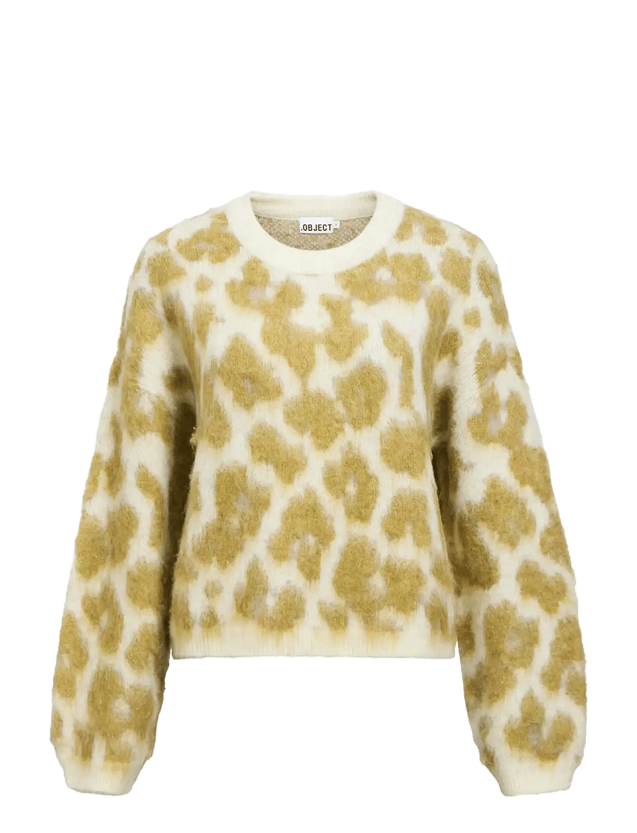 Object - OBJPIPSY L/S RE KNIT PULLOVER 146 - birch - 1