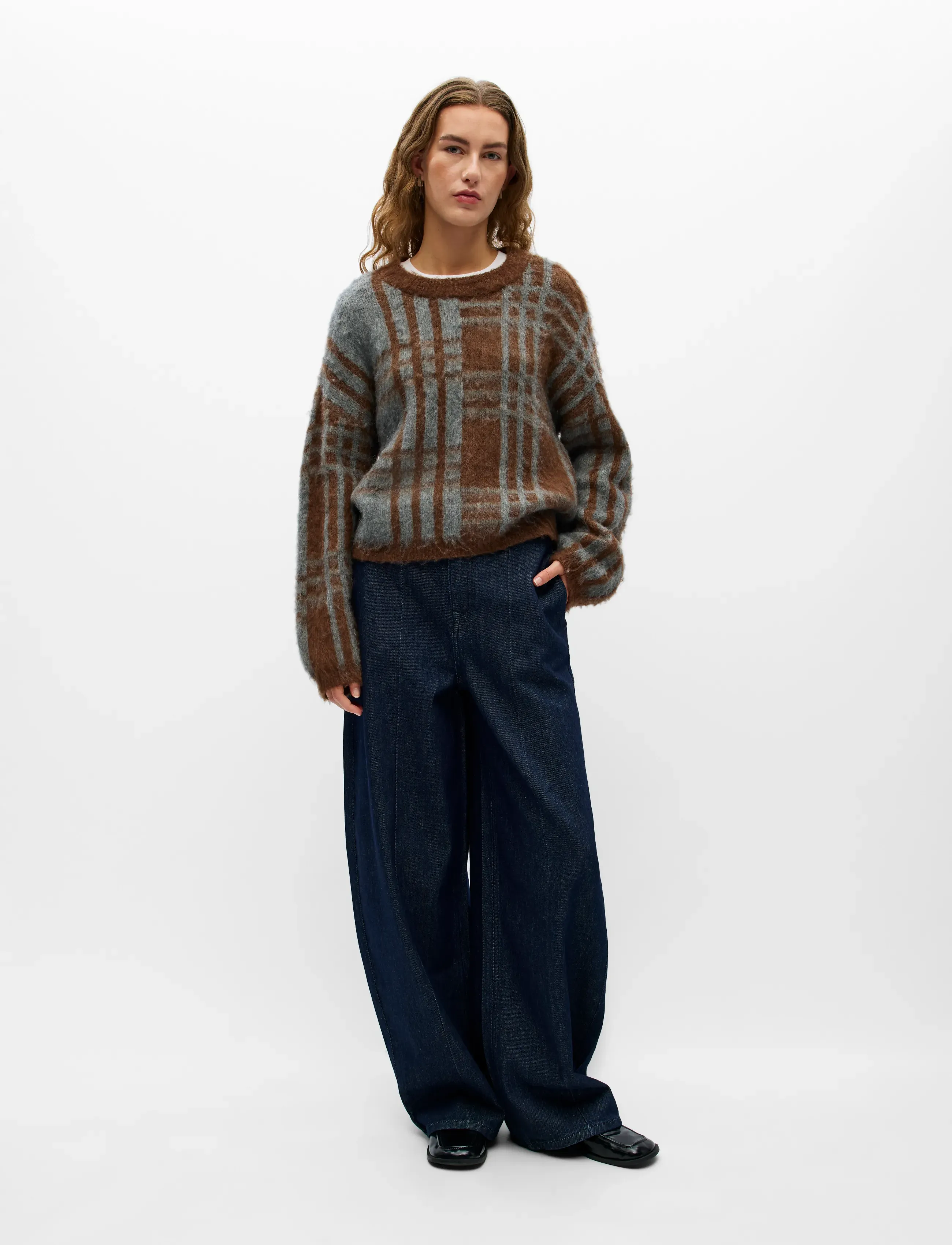Object OBJPIPSY L/S RE KNIT PULLOVER 146 - Object - CARAFE / brown