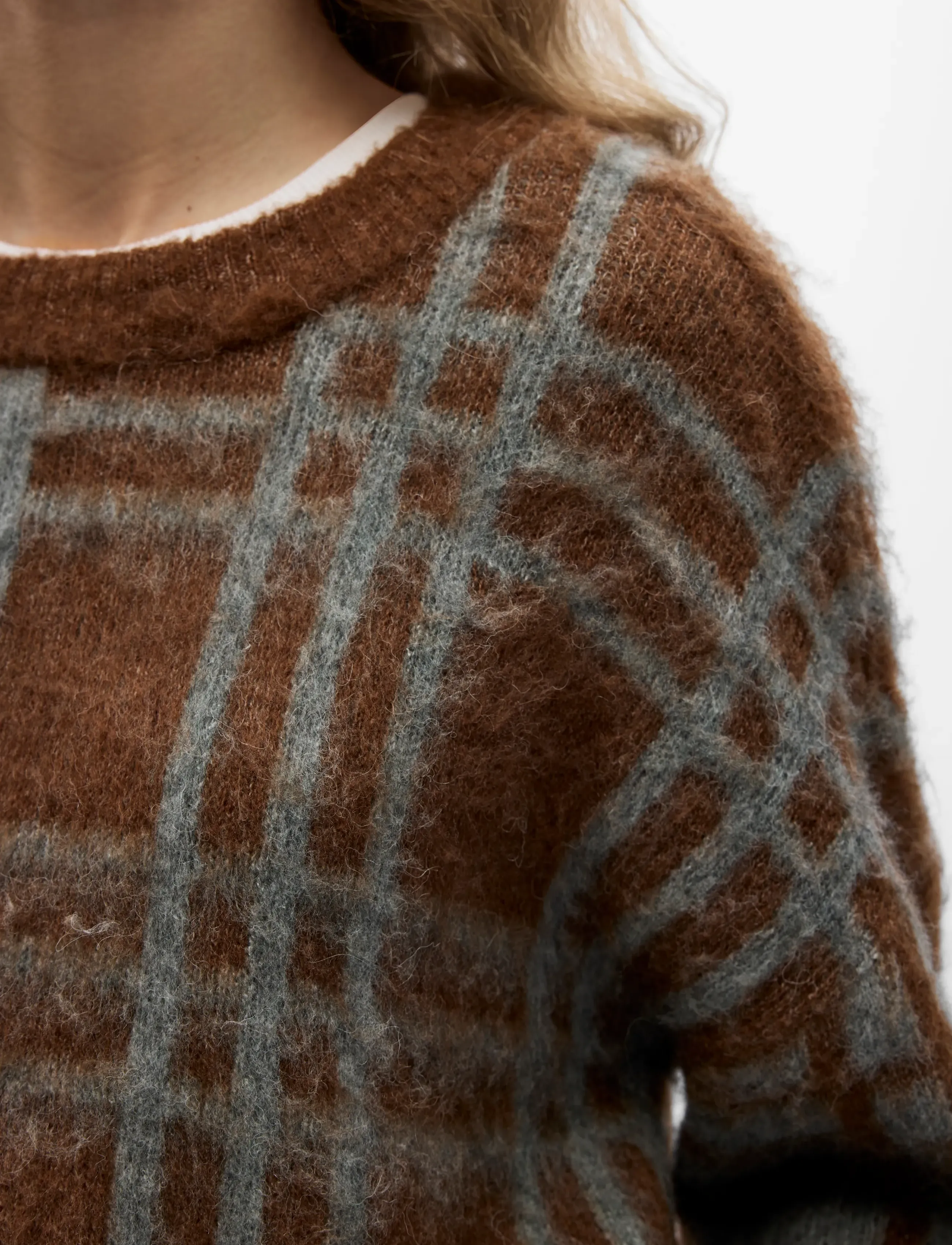 Object - OBJPIPSY L/S RE KNIT PULLOVER 146 - carafe - 3