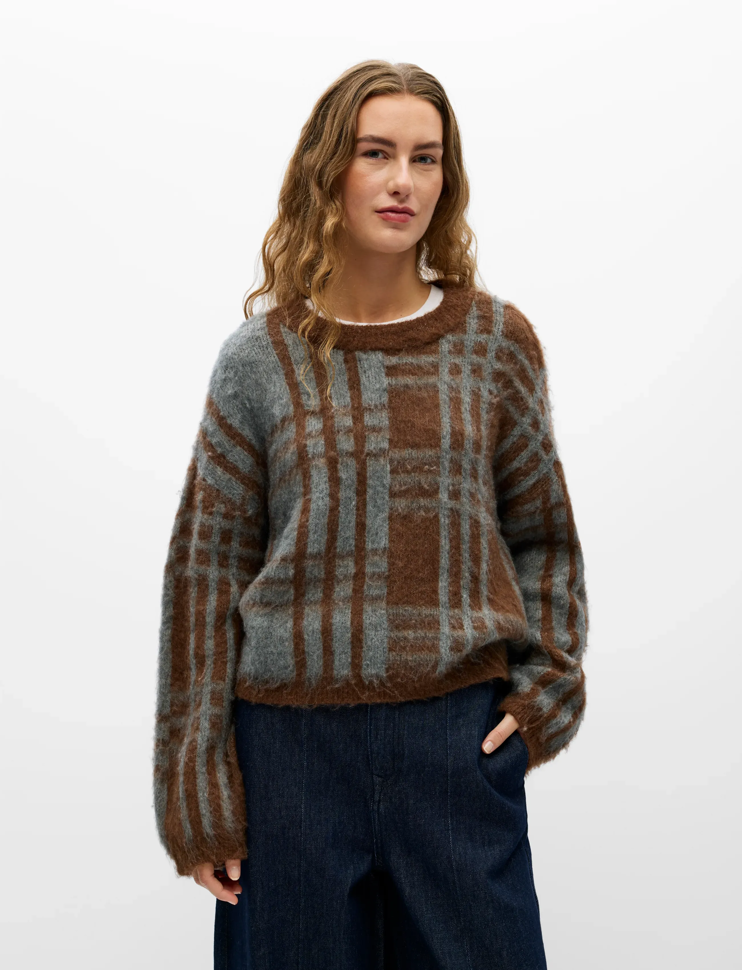 Object - OBJPIPSY L/S RE KNIT PULLOVER 146 - carafe - 4