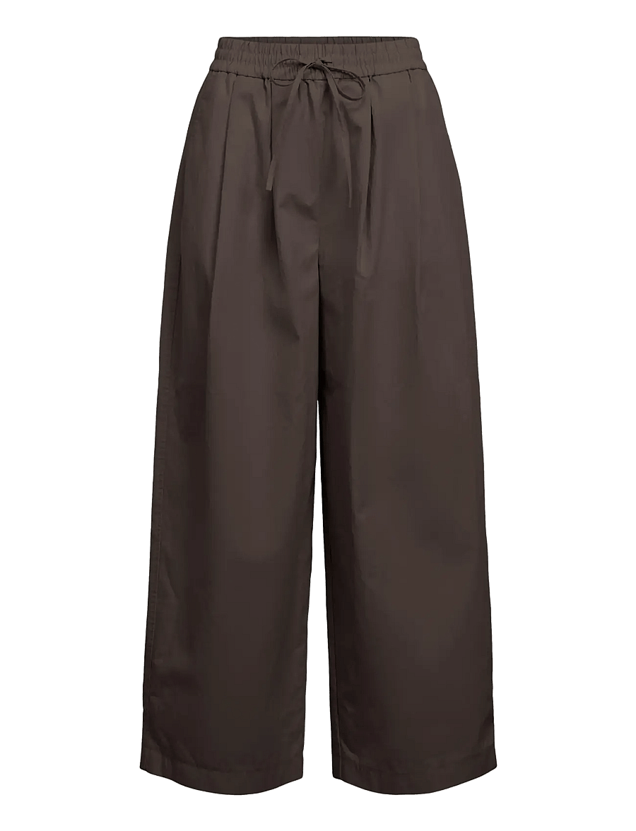 Object - OBJBERTA MW BARREL PANT E DIV - hosen mit geradem bein - seal brown - 1