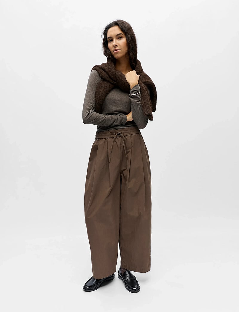 Object - OBJBERTA MW BARREL PANT E DIV - barrel-hosen - seal brown - 3