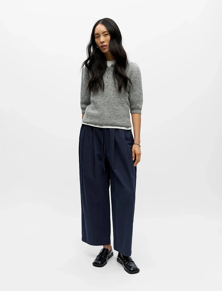 Object - OBJBERTA MW BARREL PANT E DIV - hosen mit geradem bein - sky captain - 4