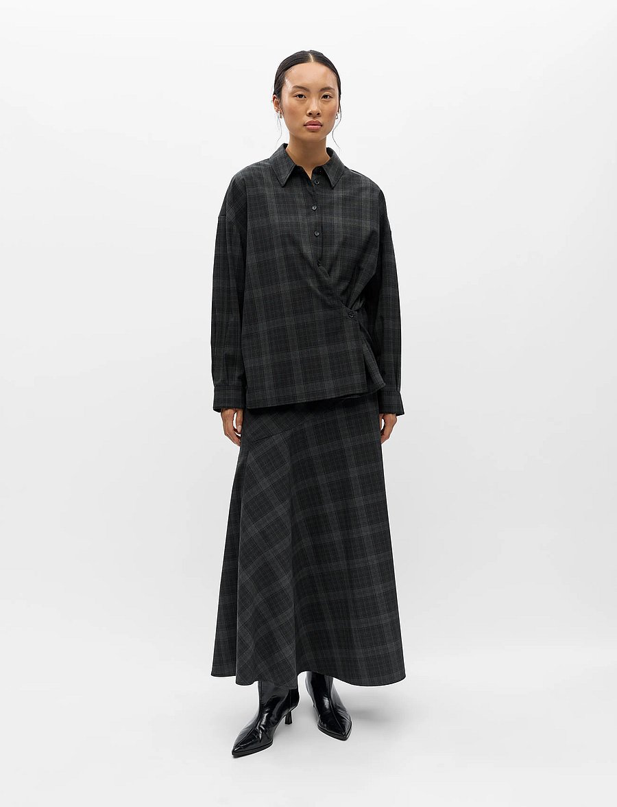 Object - OBJDIENA HW LONG SKIRT 146 - maxi nederdele - black - 0