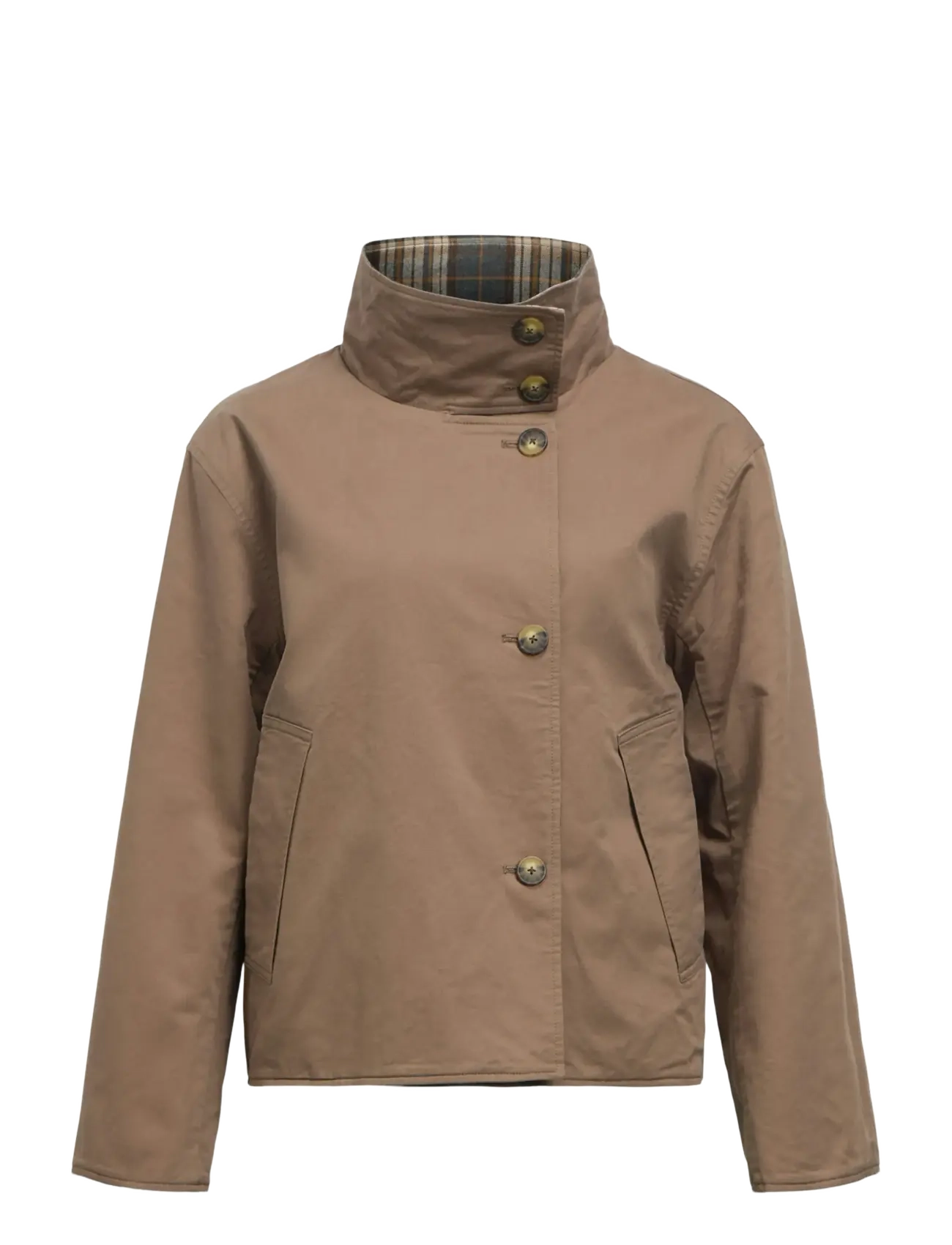 Object - OBJGRO REVERSIBLE LS SHORT JACKET NOOS - morel - 1