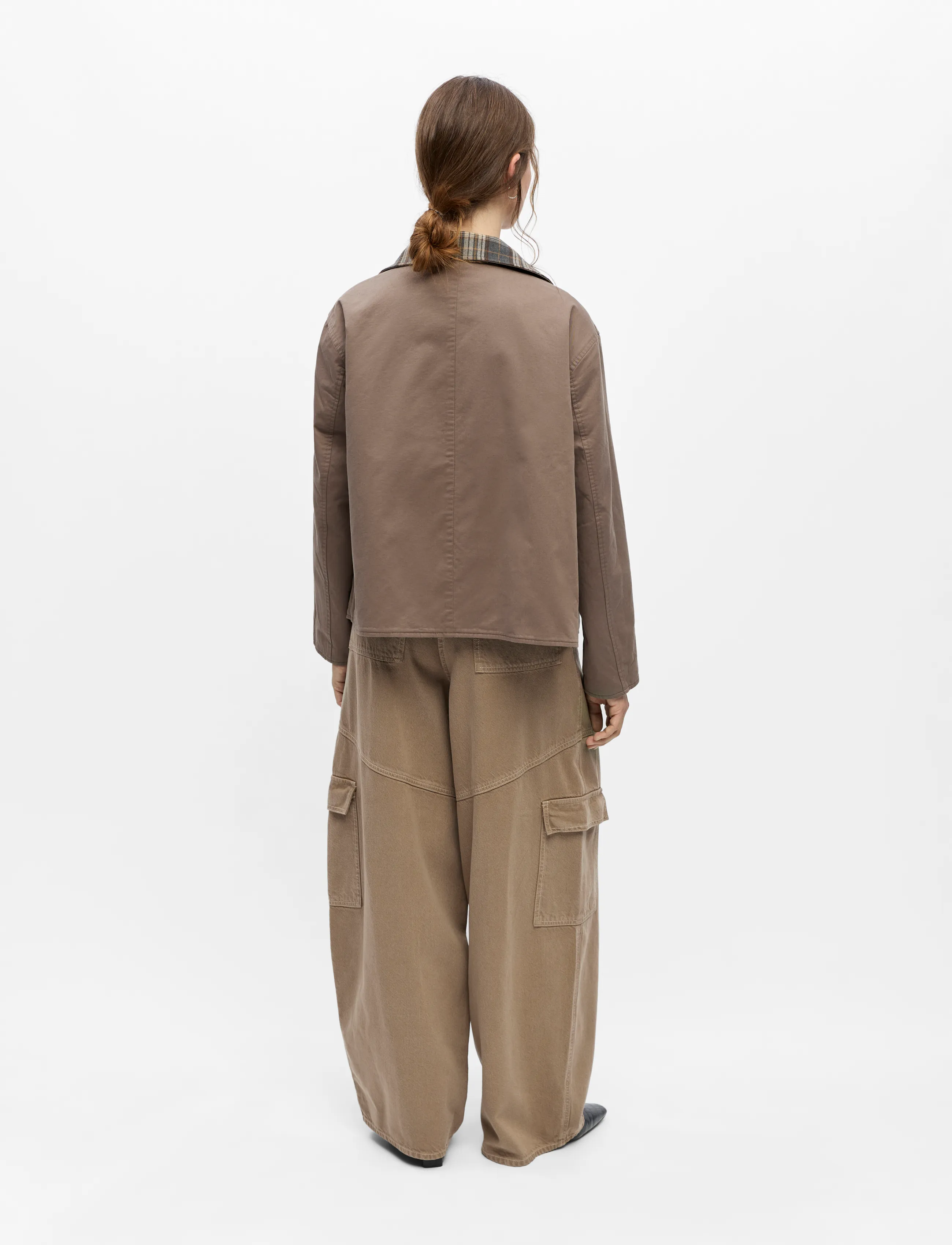 Object - OBJGRO REVERSIBLE LS SHORT JACKET NOOS - morel - 3
