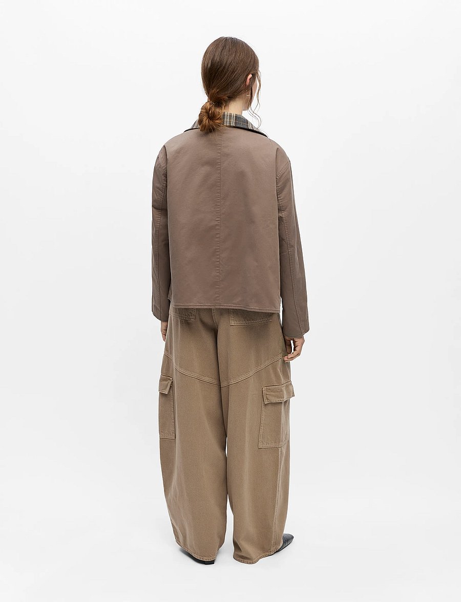 Object - OBJGRO REVERSIBLE LS SHORT JACKET NOOS - morel - 3