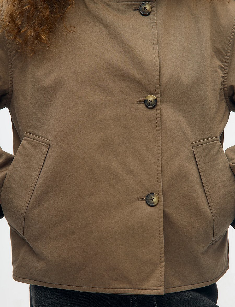 Object - OBJGRO REVERSIBLE LS SHORT JACKET NOOS - leichte jacken - morel - 4
