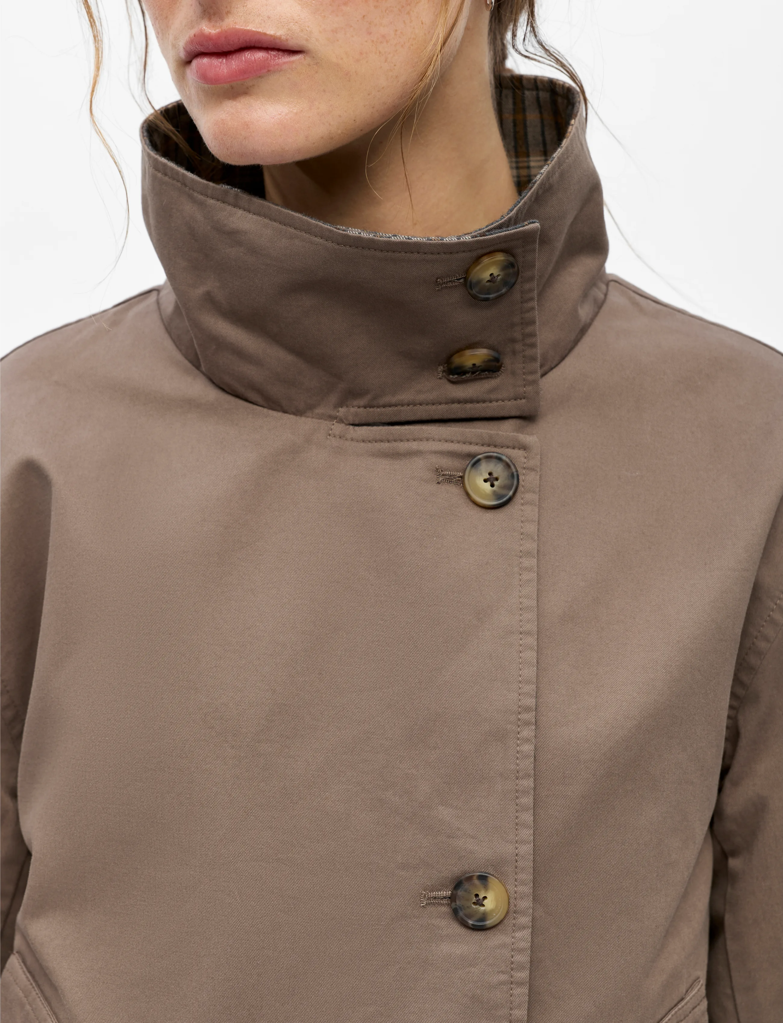Object - OBJGRO REVERSIBLE LS SHORT JACKET NOOS - morel - 4