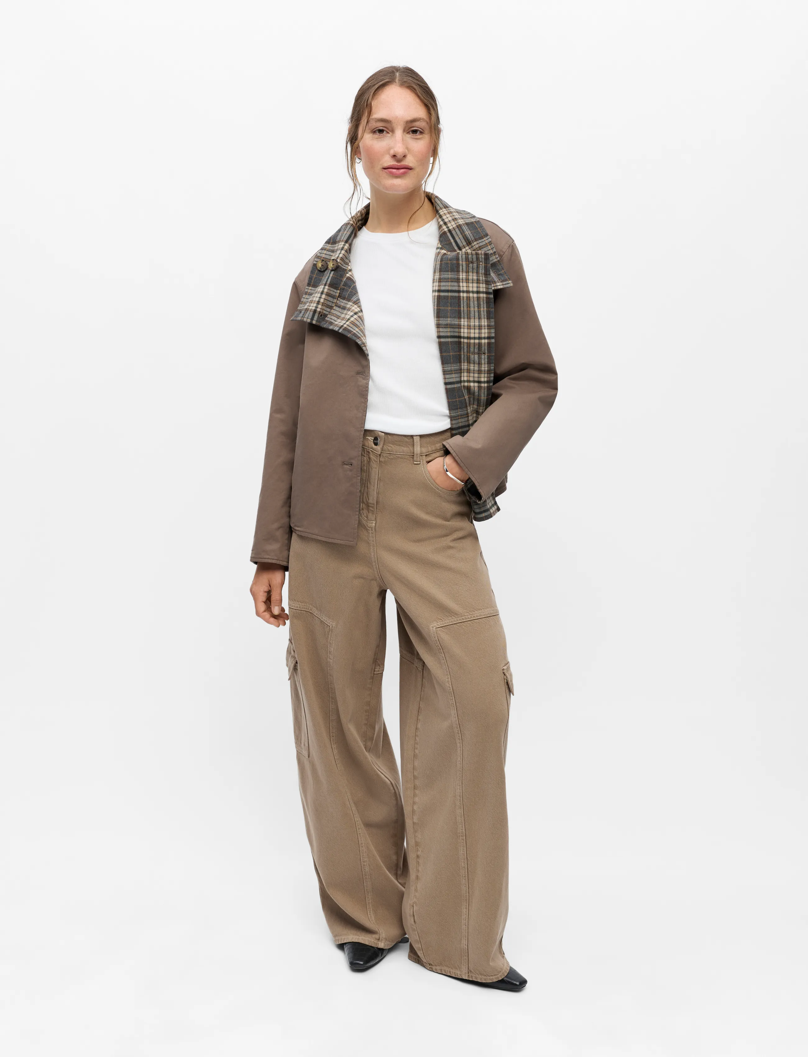Object - OBJGRO REVERSIBLE LS SHORT JACKET NOOS - morel - 5