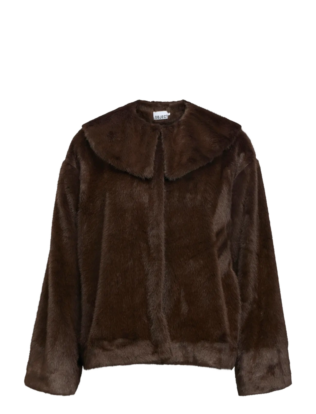 Object - OBJCARLA COLLAR SHORT JACKET 146 - fuskpäls - carafe - 1