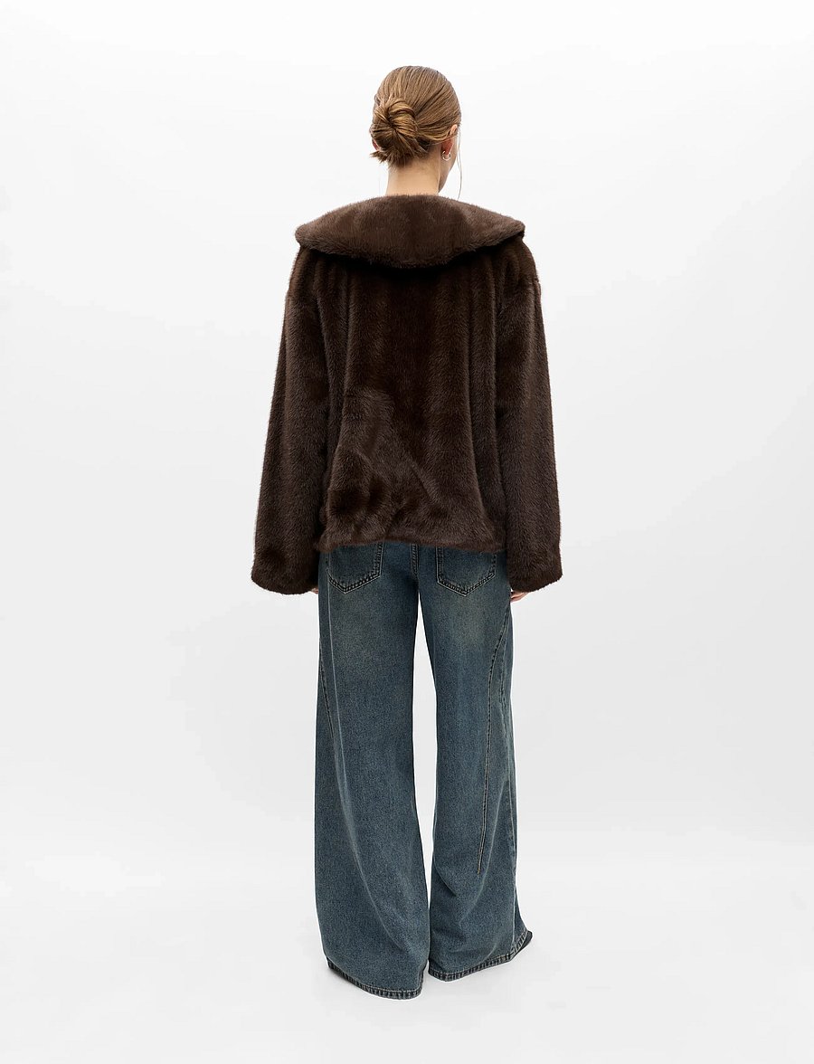 Object - OBJCARLA COLLAR SHORT JACKET 146 - fuskpäls - carafe - 3