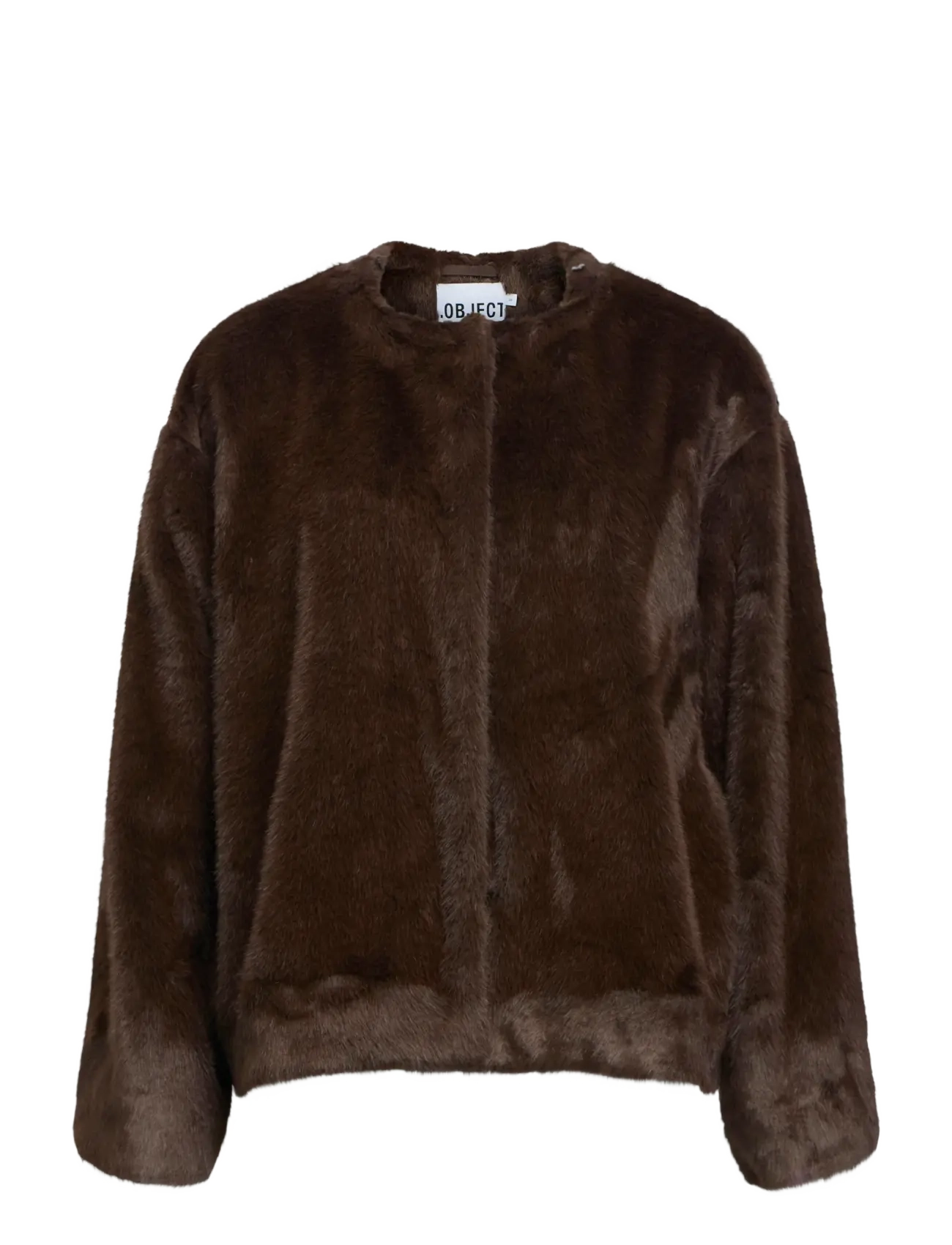 Object - OBJCARLA COLLAR SHORT JACKET 146 - fuskpäls - carafe - 2