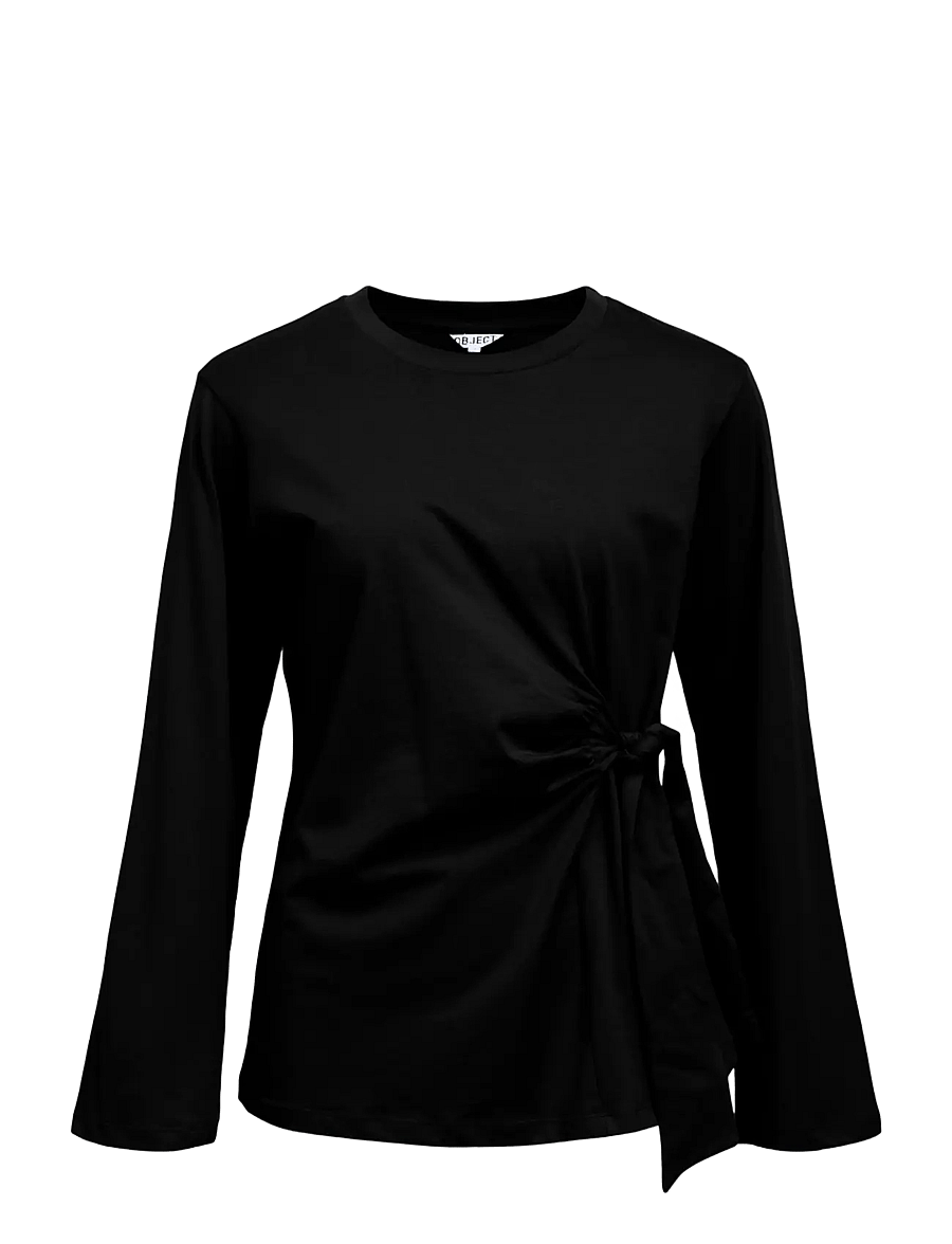 Object - OBJGIMA KAIJA L/S RE TIE T-SHIRT 146 - black - 0