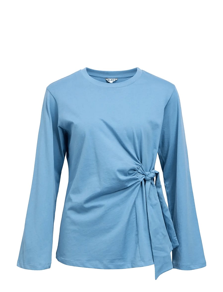 Object - OBJGIMA KAIJA L/S RE TIE T-SHIRT 146 - blue shadow - 0