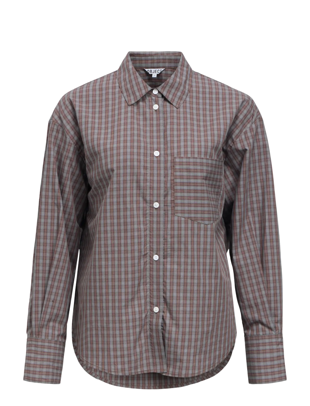 Object OBJZILA L/S RE SHIRT NOOS - Kläder - GREY / grey