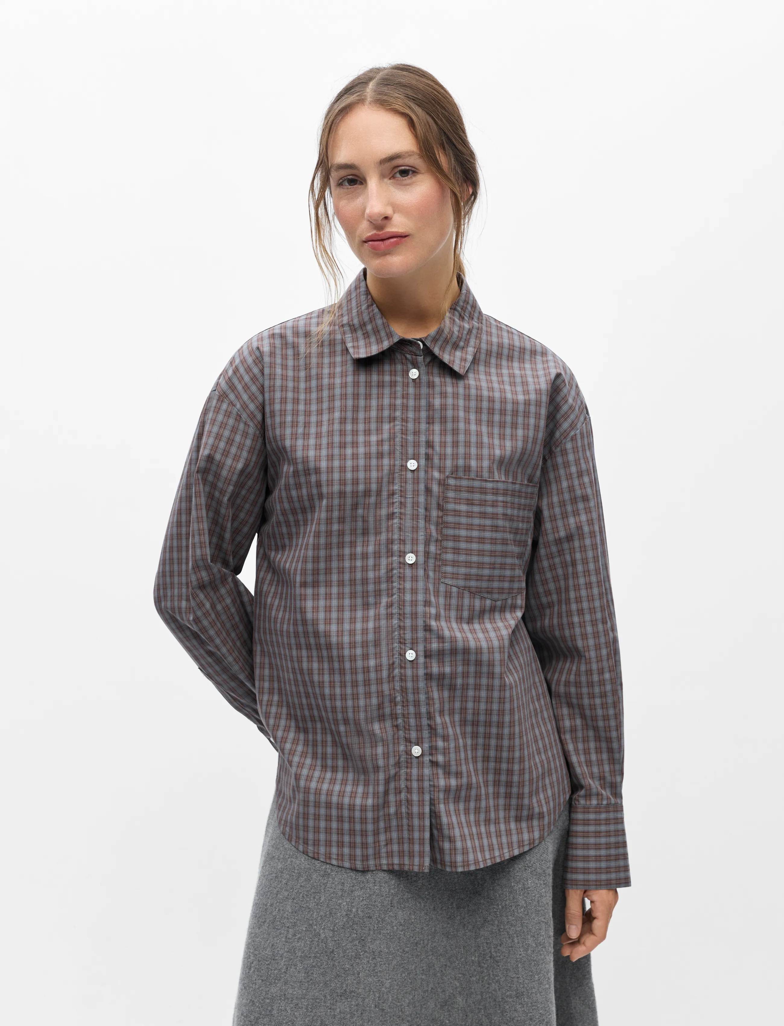 Object - OBJZILA L/S RE SHIRT NOOS - grey - 3