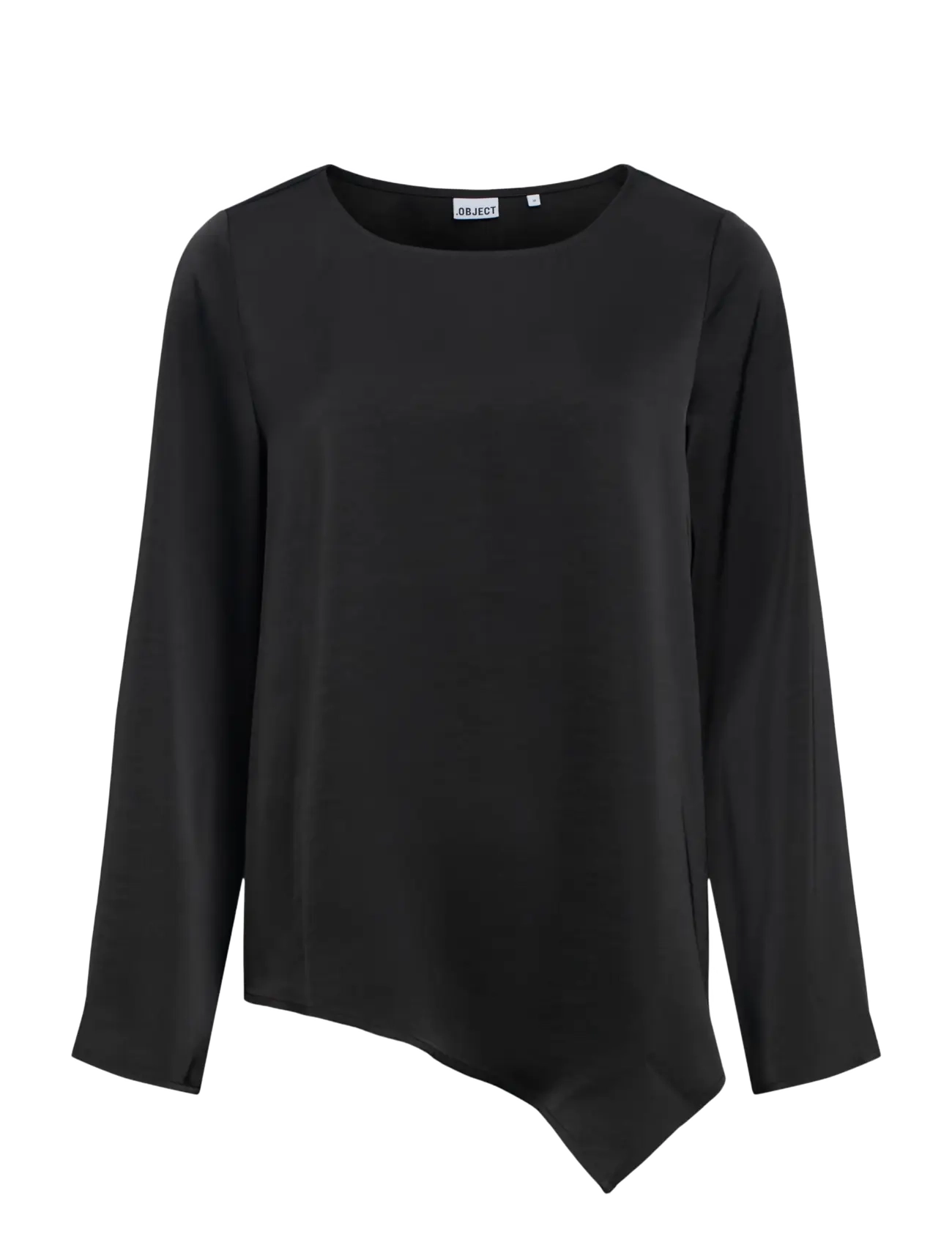 Object Objchilli L/S Asymmetric Top 146 Nd, Kvinder, Asymmetrisk Langærmet Top, Sort, Str: 34