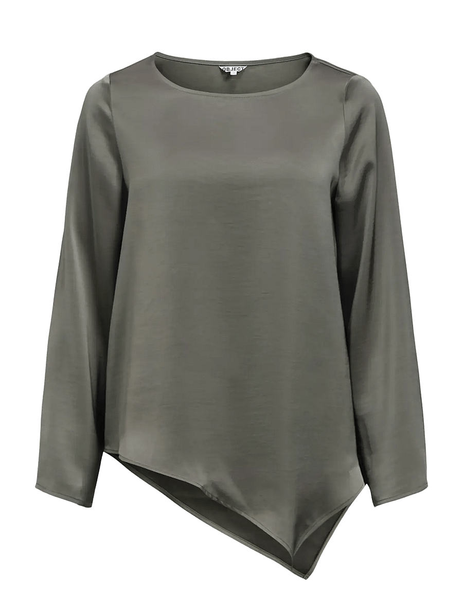 Object - OBJCHILLI L/S ASYMMETRIC TOP 146 ND - gunmetal - 0