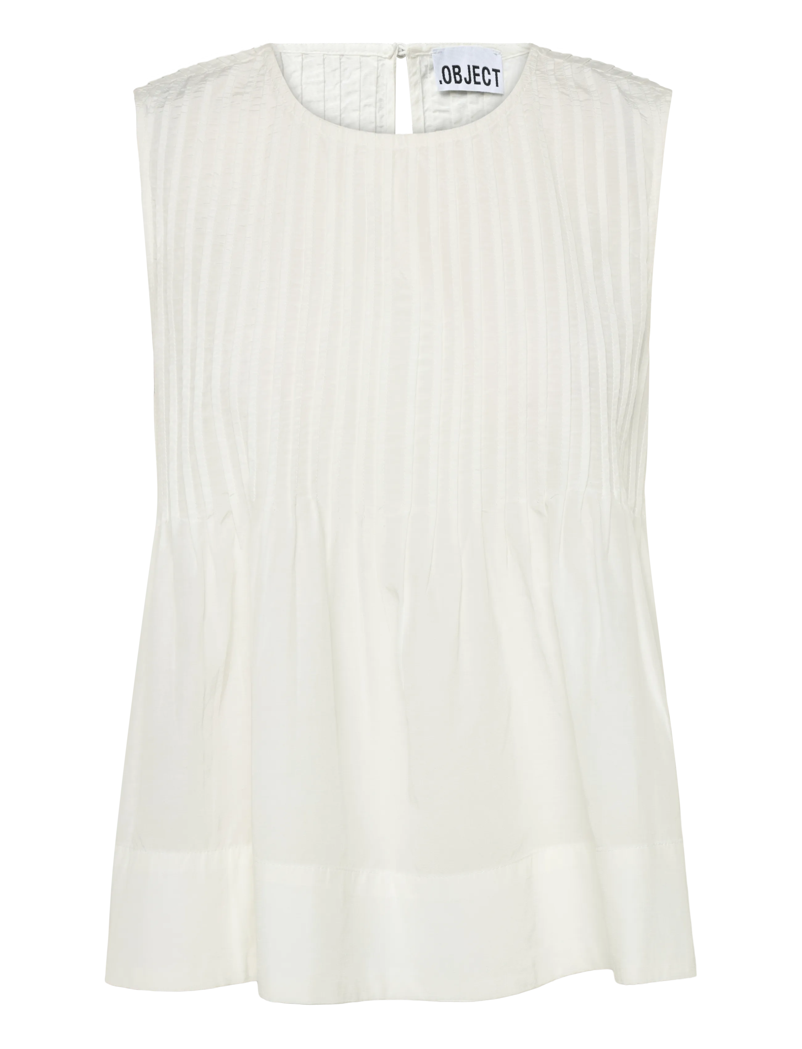 OBJECT Objmanar S/L Pleated Oberteil E Ss Fair 26 Cream - 36 - Damen