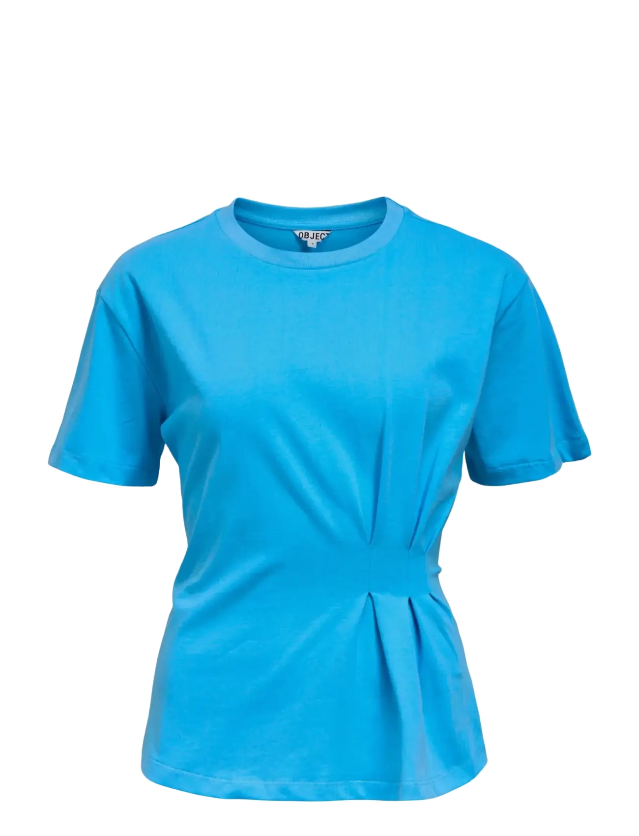Object Objgima S/S Fitted Tee E Ss Fair 26, Kvinder, Plisseret T-Shirt, Blå, Str: M