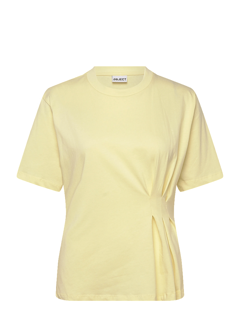 Object - OBJGIMA S/S FITTED TEE E SS FAIR 26 - t-shirts - tender yellow - 0