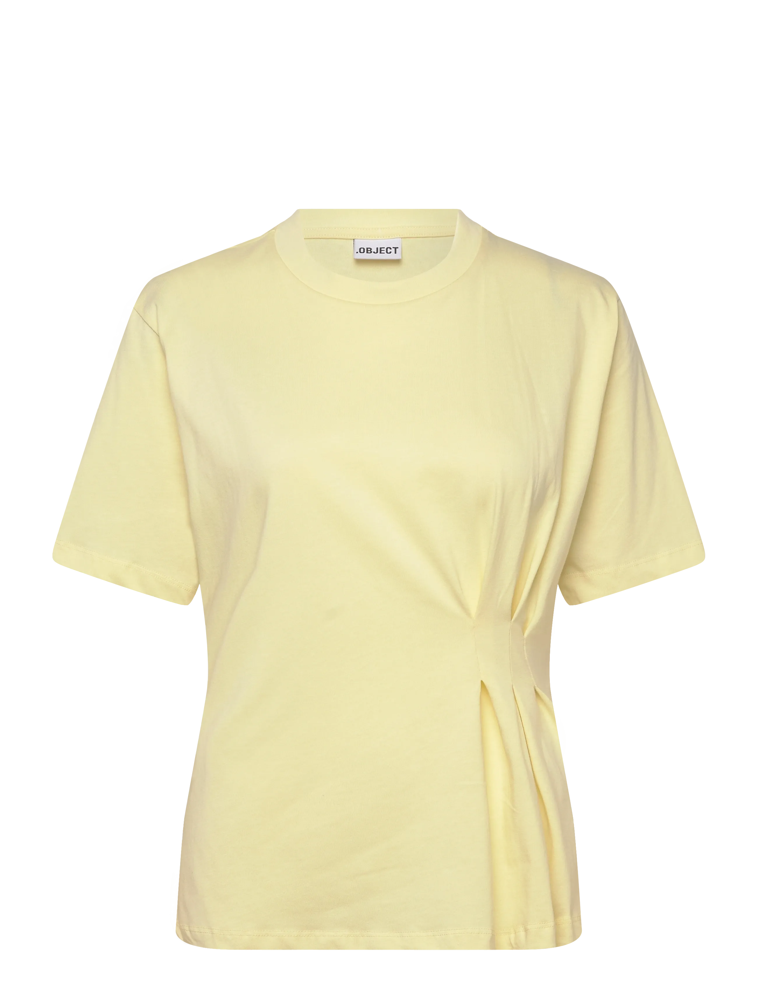 Object OBJGIMA S/S FITTED TEE E SS FAIR 26 - T-Shirts & Tops - TENDER YELLOW / yellow
