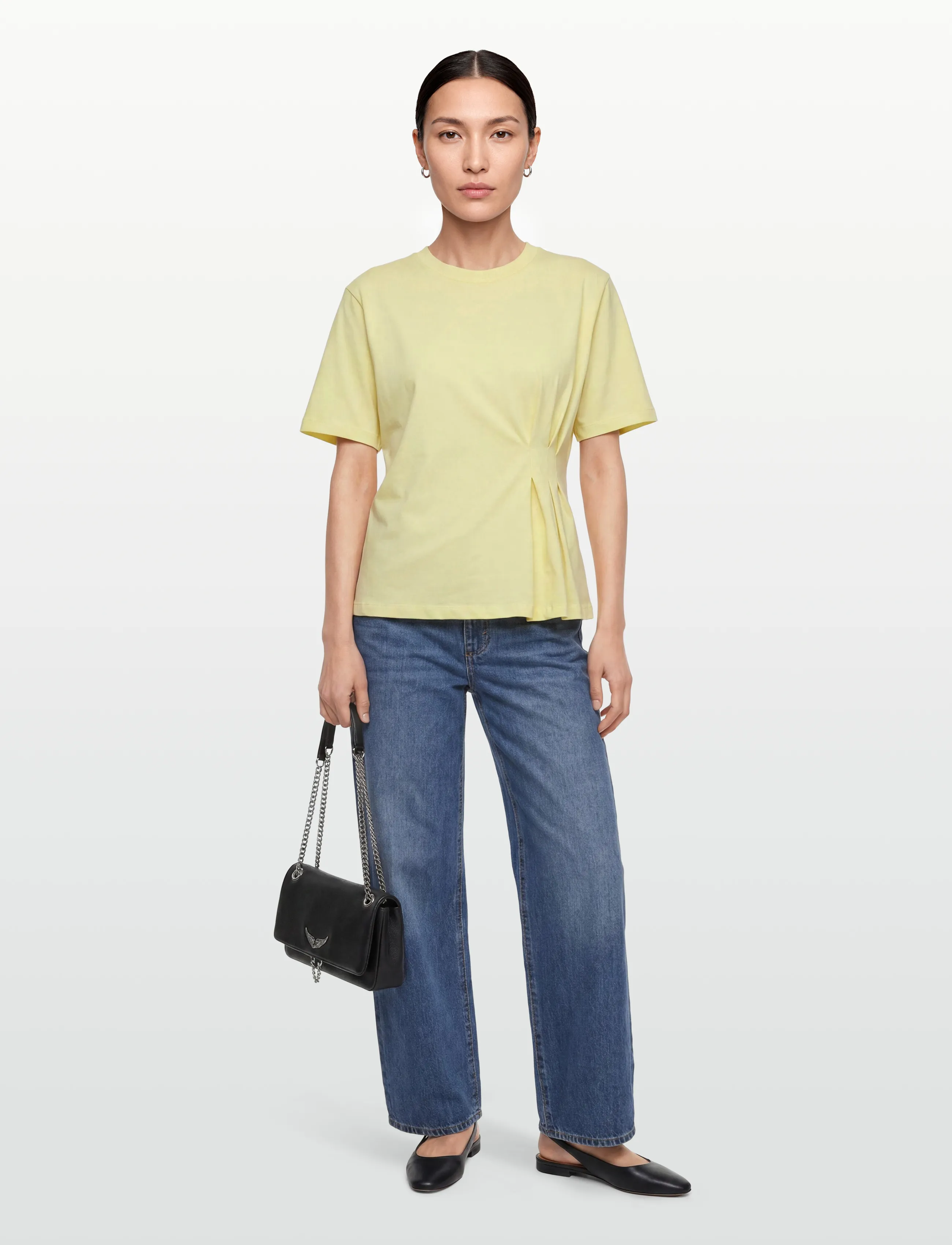 Object Objgima S/S Fitted Tee E Ss Fair 26, M, Yellow, T-Shirts & Toppe > Kortærmede, Dame