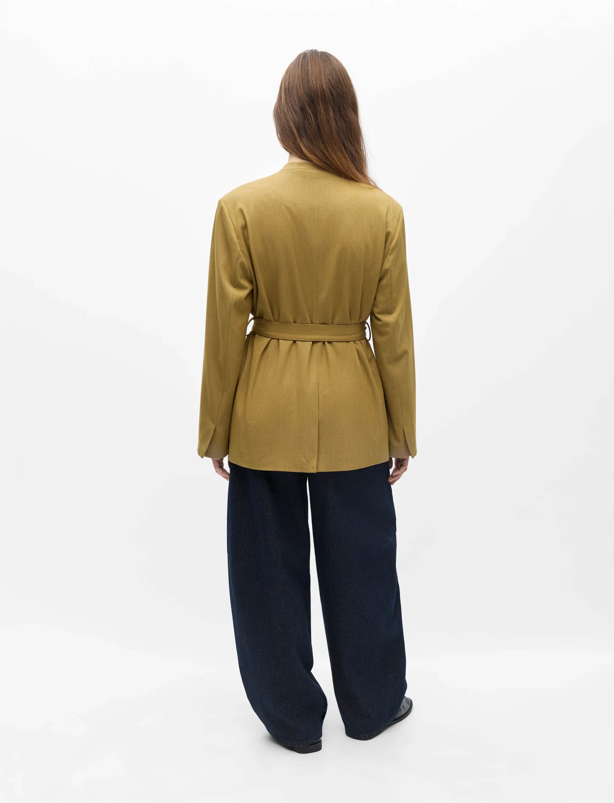Object - OBJLISA LO L/S BELT BLAZER 146 ND - kavajer med skärp - fennel seed - 2