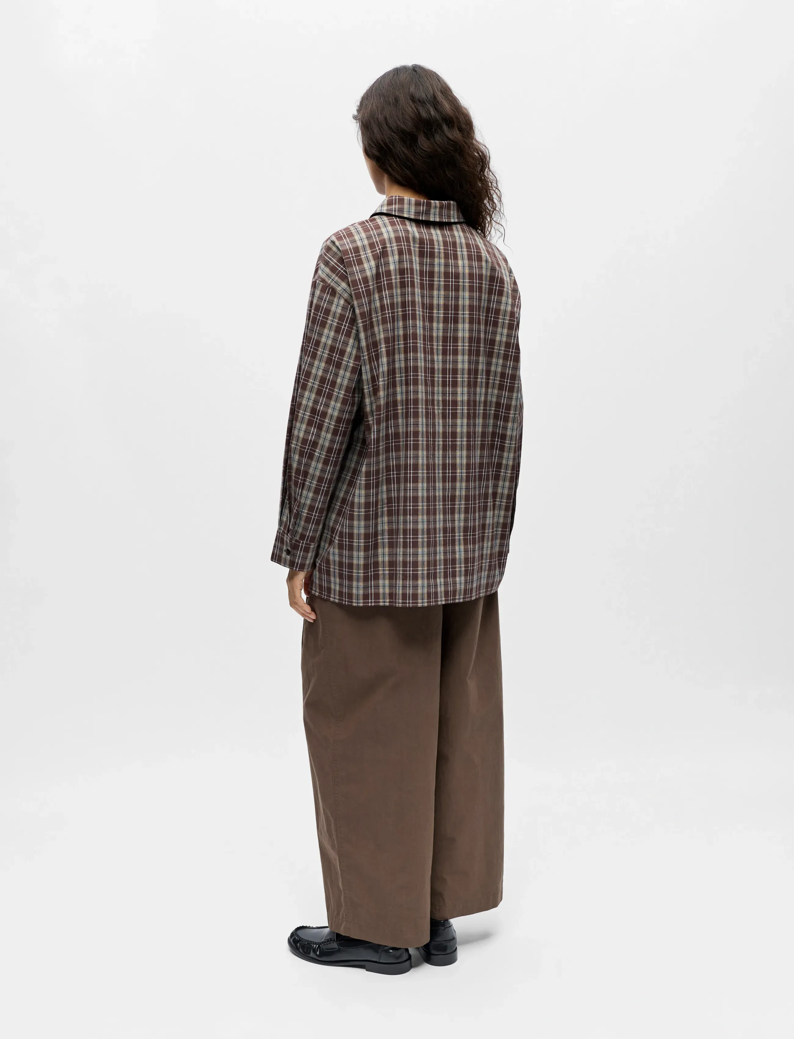 Object - OBJKEKY L/S LOOSE SHIRT E DIV - langærmede skjorter - seal brown - 3