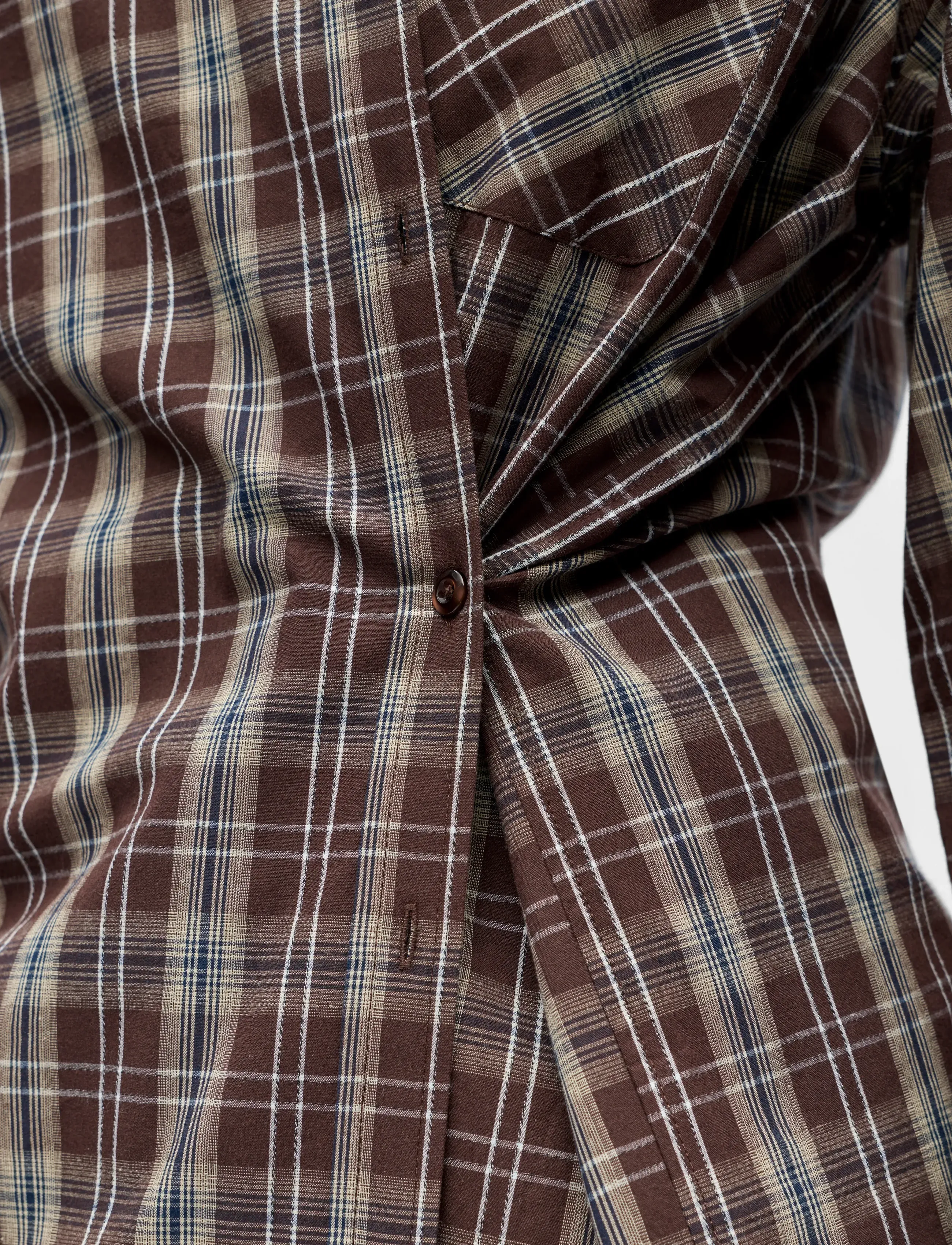 Object - OBJKEKY L/S LOOSE SHIRT E DIV - langærmede skjorter - seal brown - 4