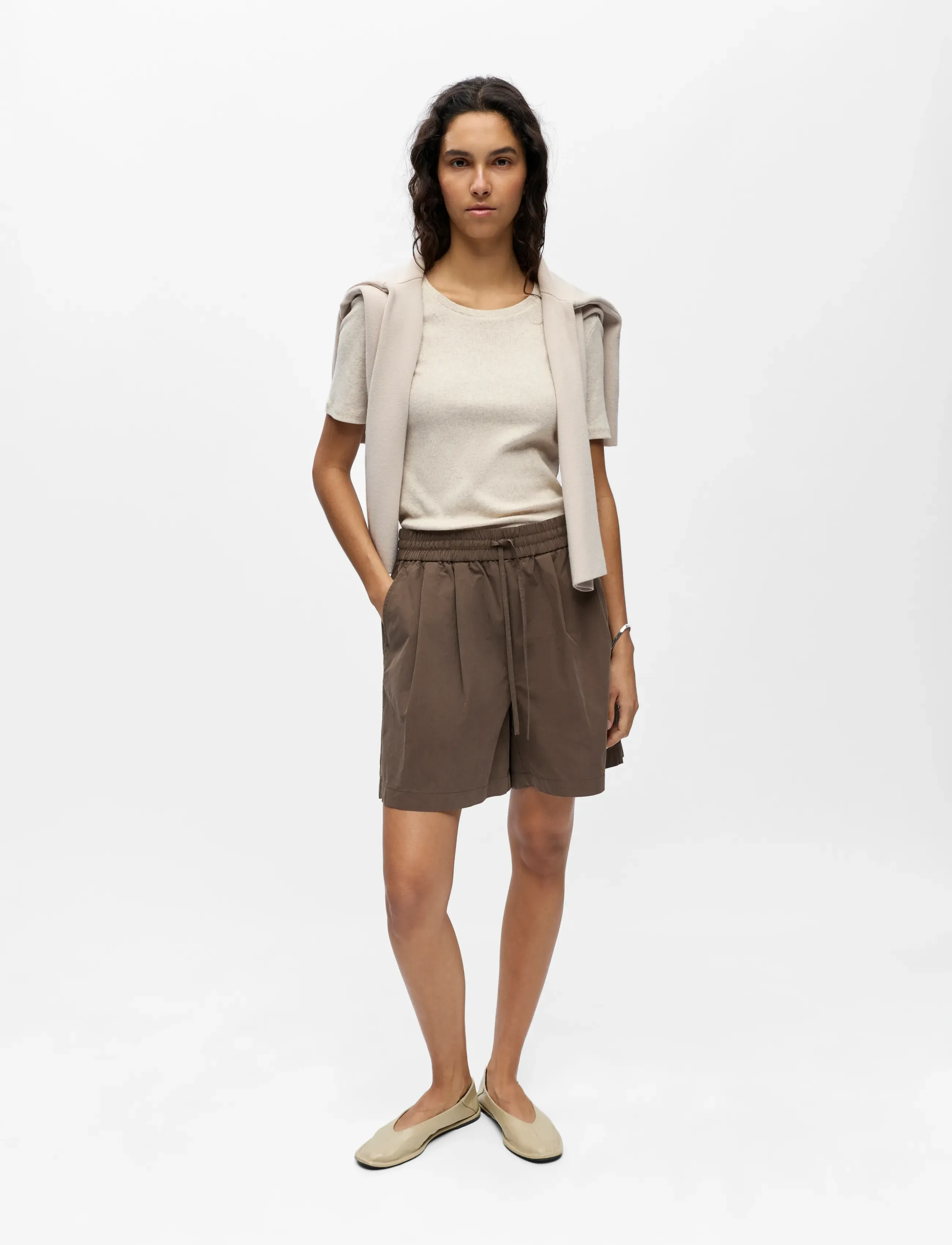 Object Objberta Mw Shorts E Div, 34, Brown, Shorts > Afslappede Shorts, Dame