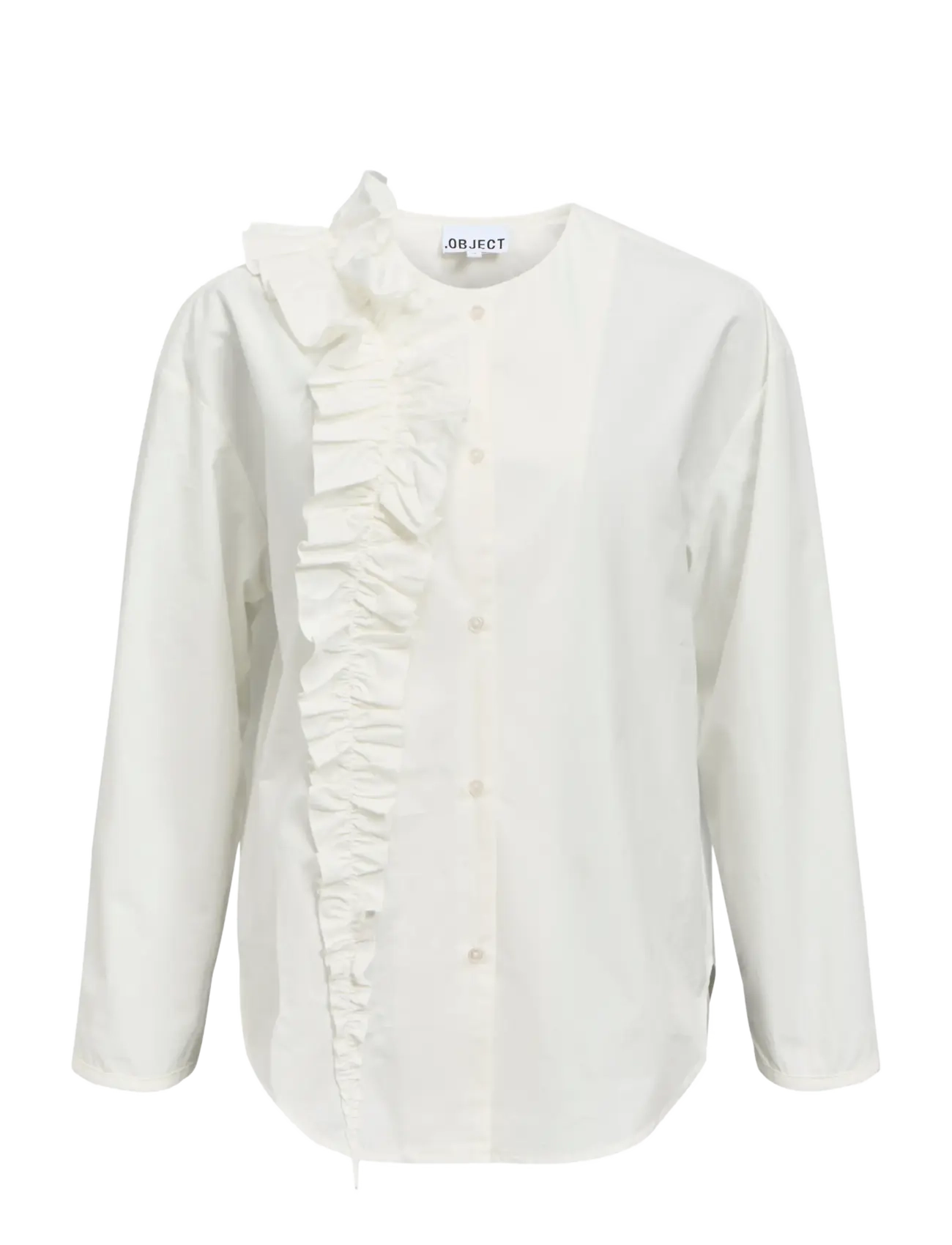 Object - OBJMUNI L/S RE SHIRT 147 - cloud dancer - 1