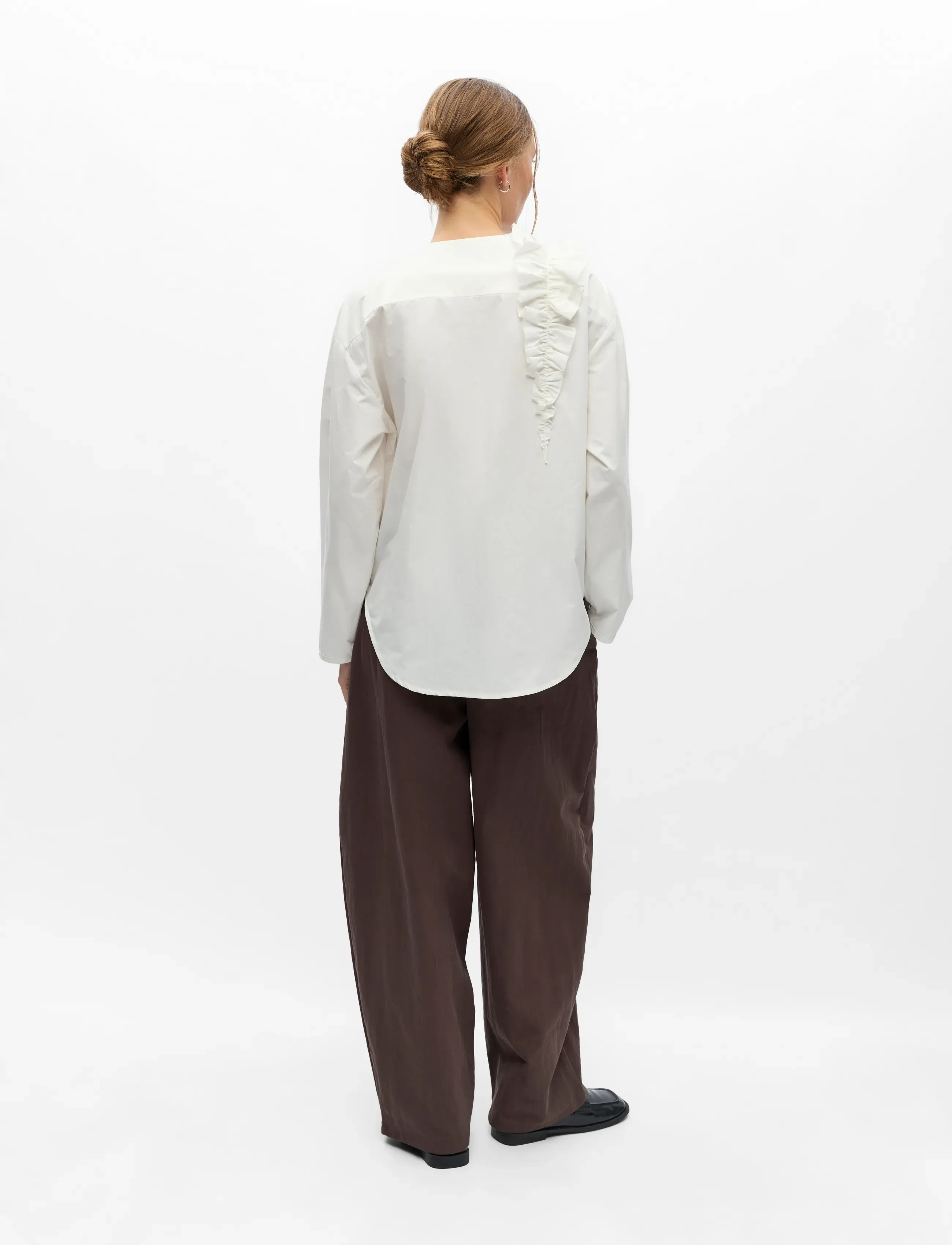 Object - OBJMUNI L/S RE SHIRT 147 - cloud dancer - 2