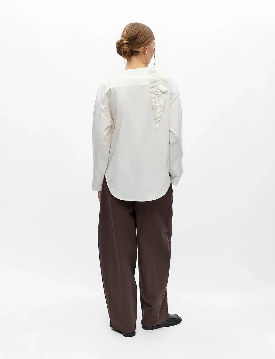 Object - OBJMUNI L/S RE SHIRT 147 - cloud dancer - 2