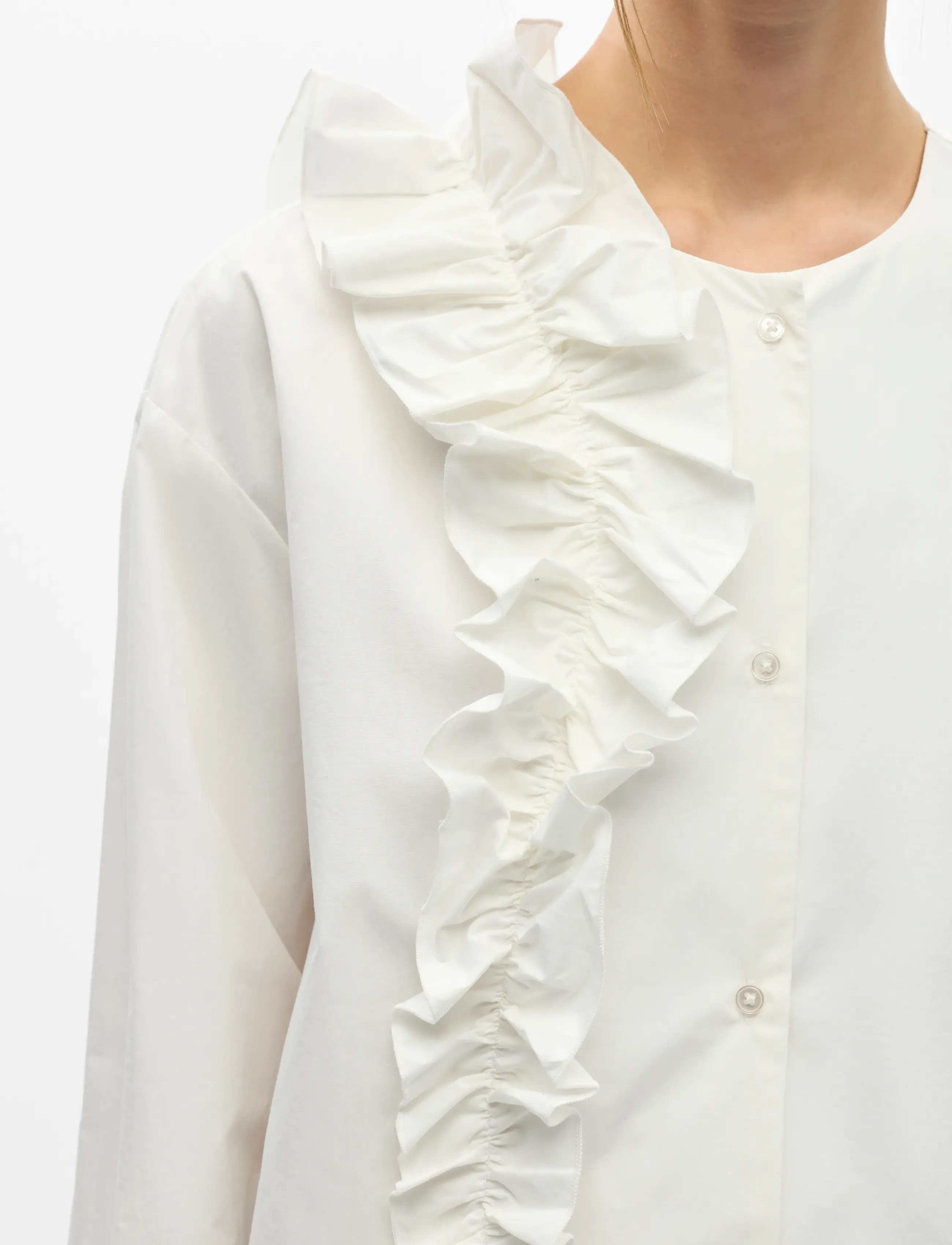 Object - OBJMUNI L/S RE SHIRT 147 - cloud dancer - 4