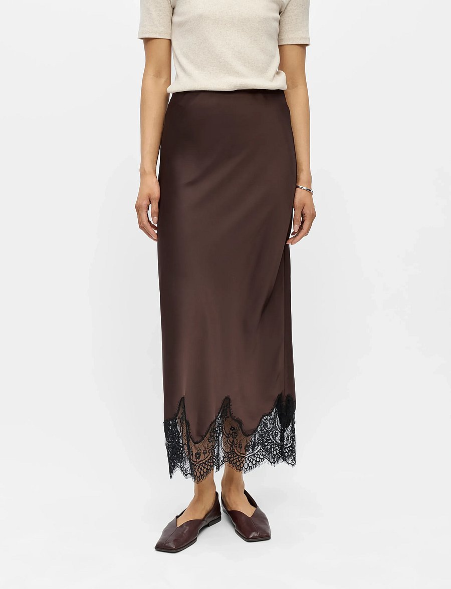 Object - OBJALLI MW LONG SKIRT E SS FAIR 26 - seal brown - 0