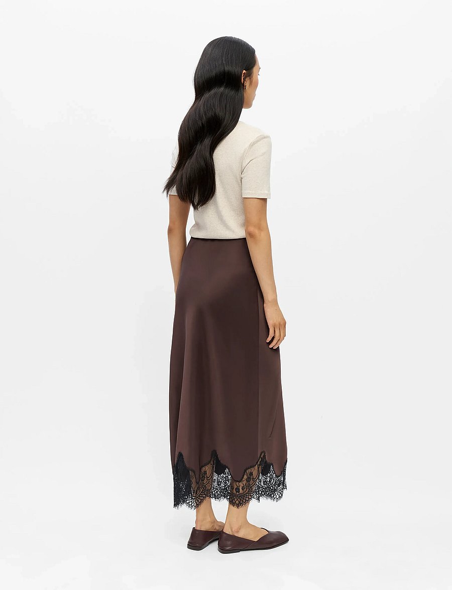 Object - OBJALLI MW LONG SKIRT E SS FAIR 26 - seal brown - 2