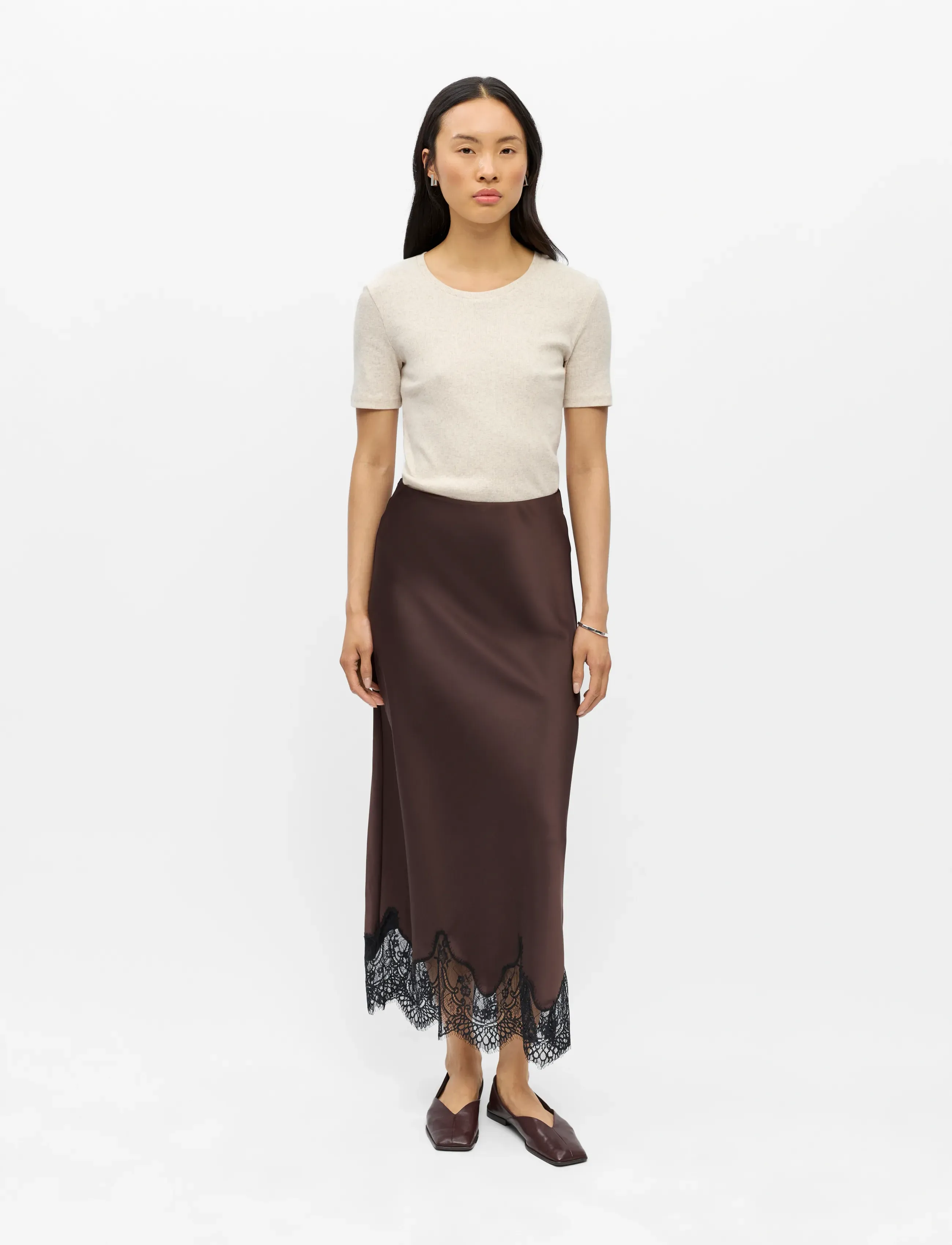 Object - OBJALLI MW LONG SKIRT E SS FAIR 26 - seal brown - 4